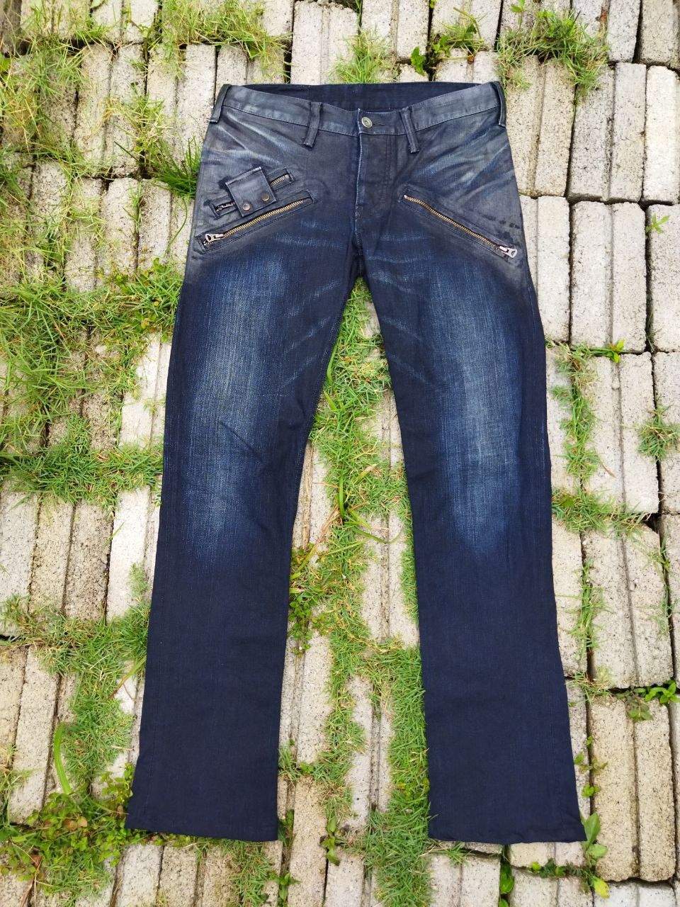 Le Grande Bleu (L.G.B.) L.G.B Japan Maniac Corp Waxed Jeans Size US 30 / EU 46 - 1 Thumbnail