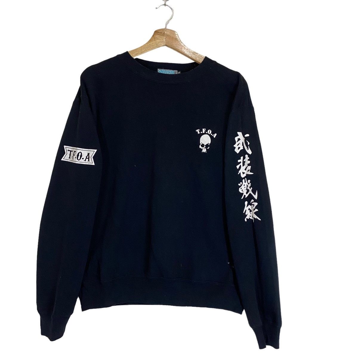 Vintage Vintage 90s T.f.o.a Skull Big Logo Crewneck Sweatshirt Size US M / EU 48-50 / 2 - 5 Thumbnail