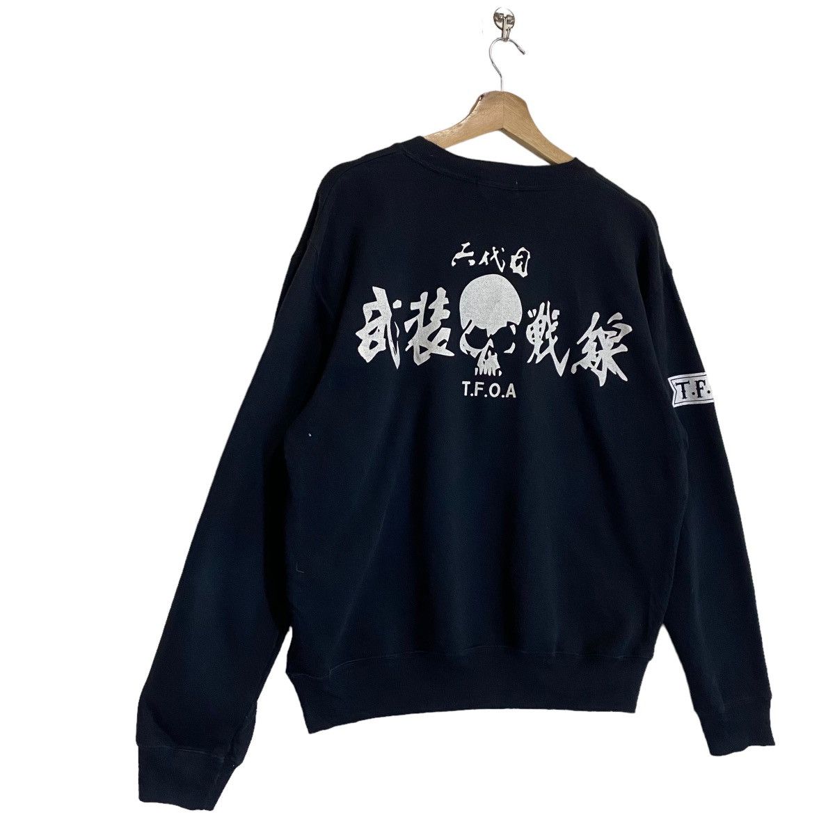 Vintage Vintage 90s T.f.o.a Skull Big Logo Crewneck Sweatshirt Size US M / EU 48-50 / 2 - 2 Thumbnail