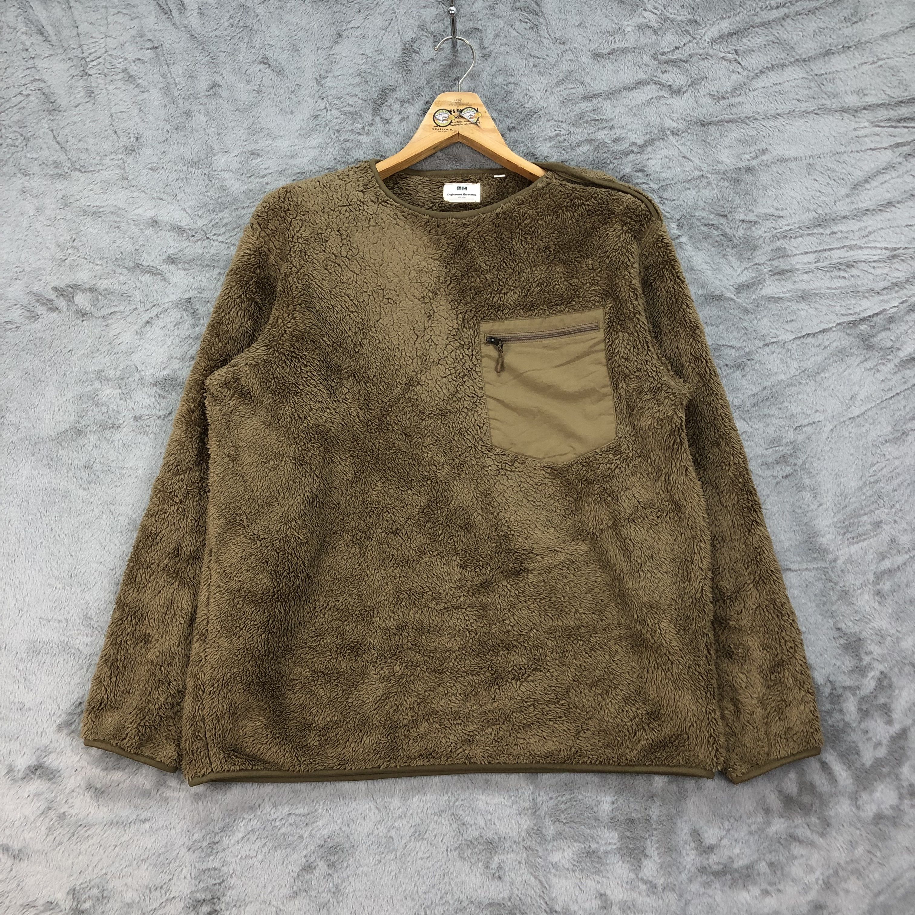image of Engineered Garments X Uniqlo Fleece 4451-154 in Beige, Men's (Size Medium)