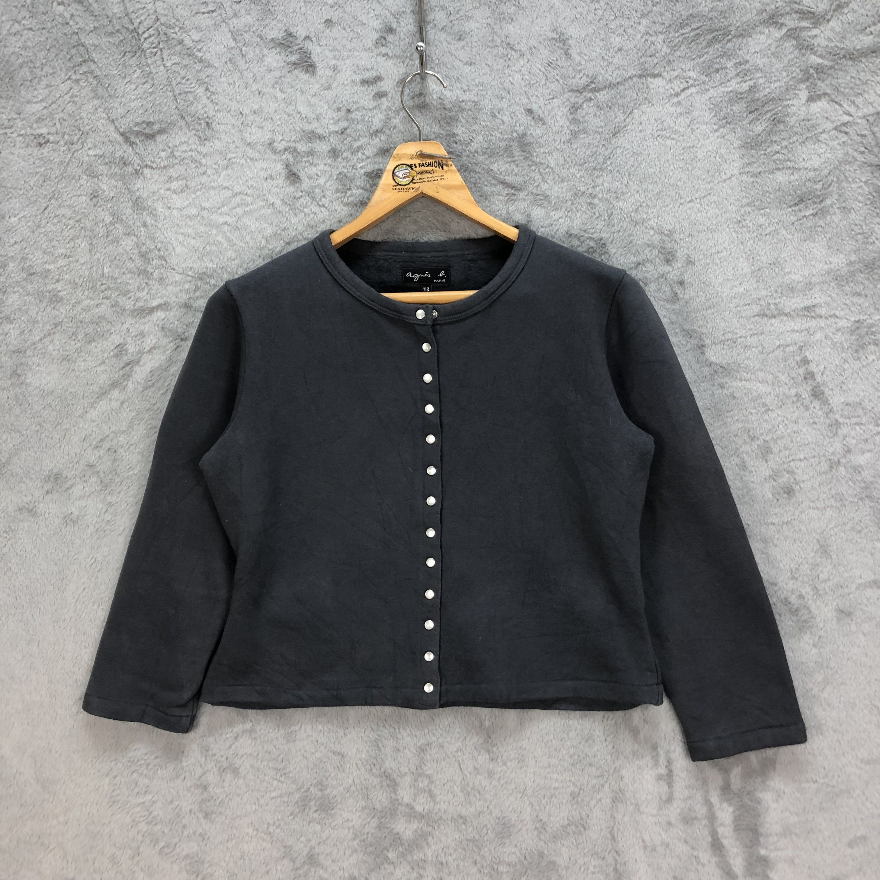 agnes b. AGNES B. MADE IN JAPAN BUTTON CROPPED JACKET #5239-181 Size S / US 4 / IT 40 - 1 Thumbnail