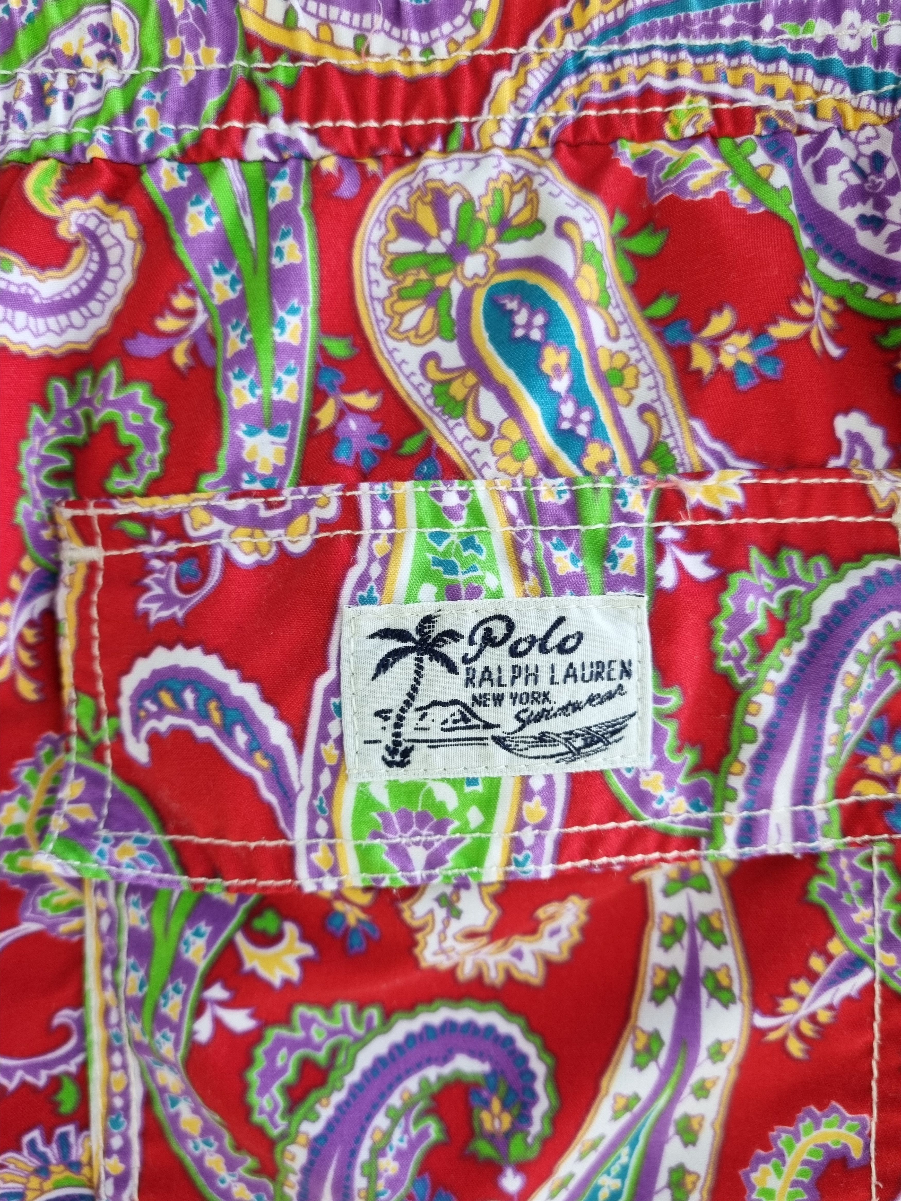 Polo Ralph Lauren × Ralph Lauren Paisley Print Hawaiian Shorts by Ralph Lauren 90s Size US 32 / EU 48 - 5 Thumbnail