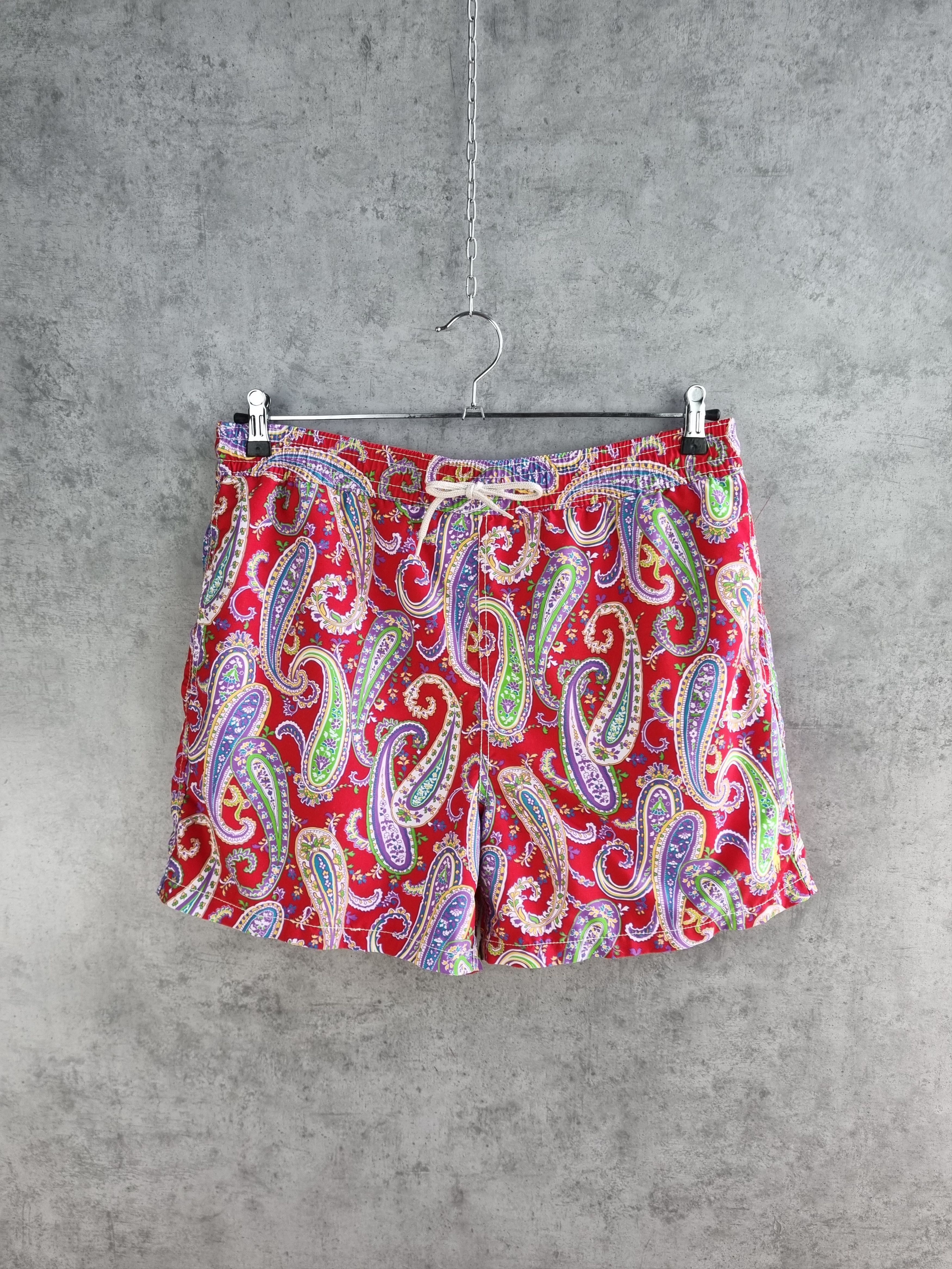 Polo Ralph Lauren × Ralph Lauren Paisley Print Hawaiian Shorts by Ralph Lauren 90s Size US 32 / EU 48 - 1 Thumbnail