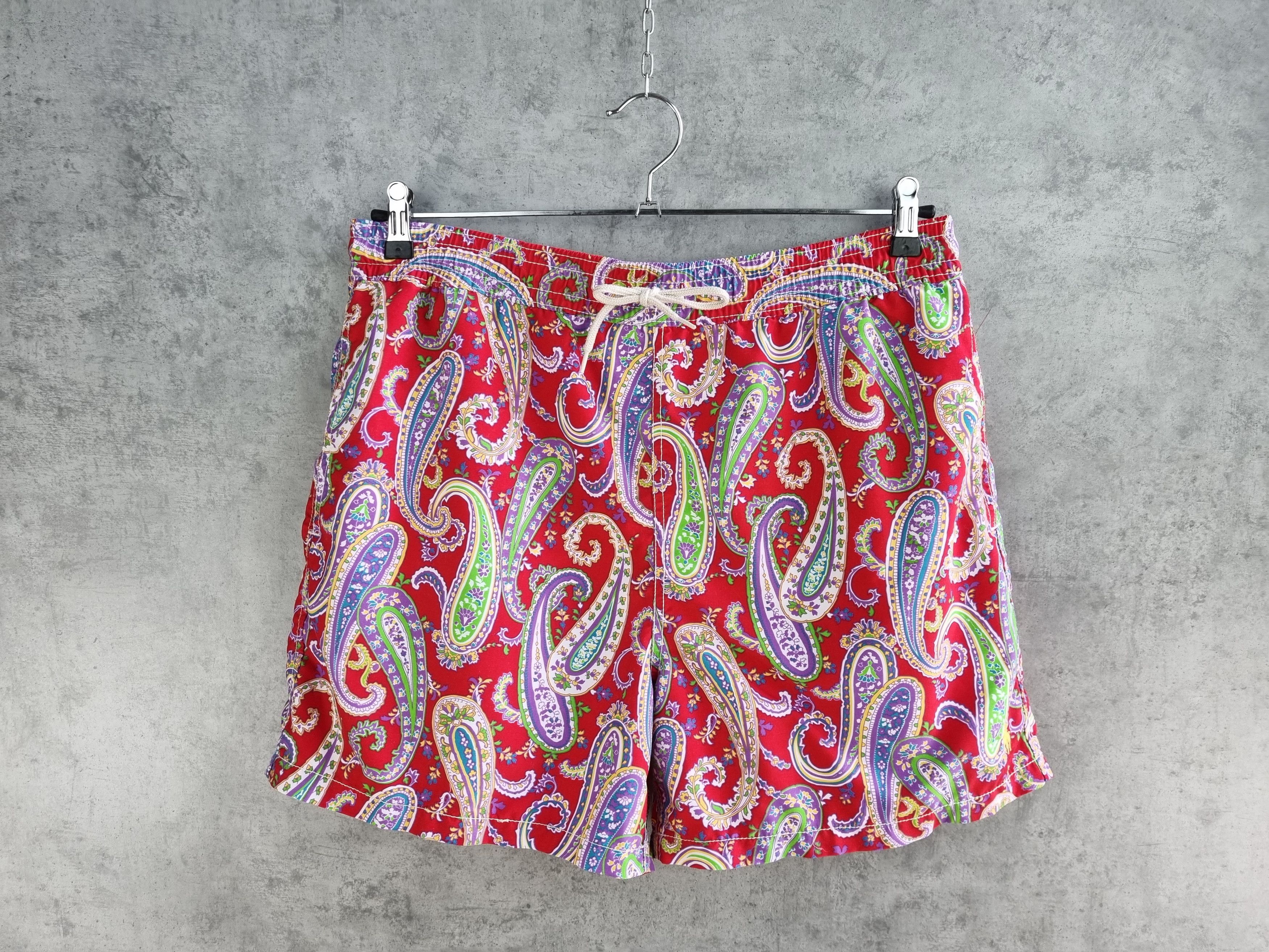 Polo Ralph Lauren × Ralph Lauren Paisley Print Hawaiian Shorts by Ralph Lauren 90s Size US 32 / EU 48 - 2 Thumbnail