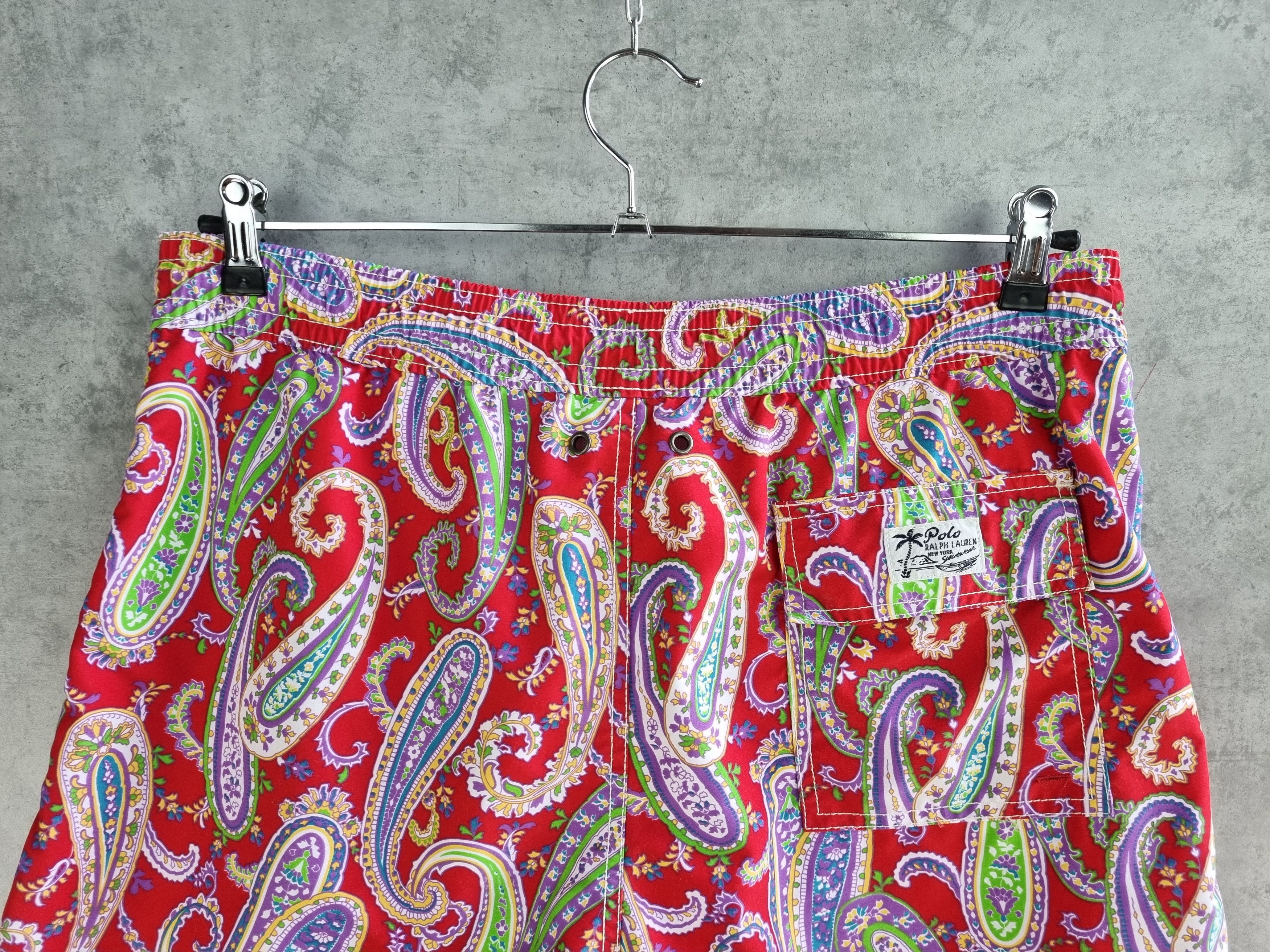 Polo Ralph Lauren × Ralph Lauren Paisley Print Hawaiian Shorts by Ralph Lauren 90s Size US 32 / EU 48 - 4 Thumbnail