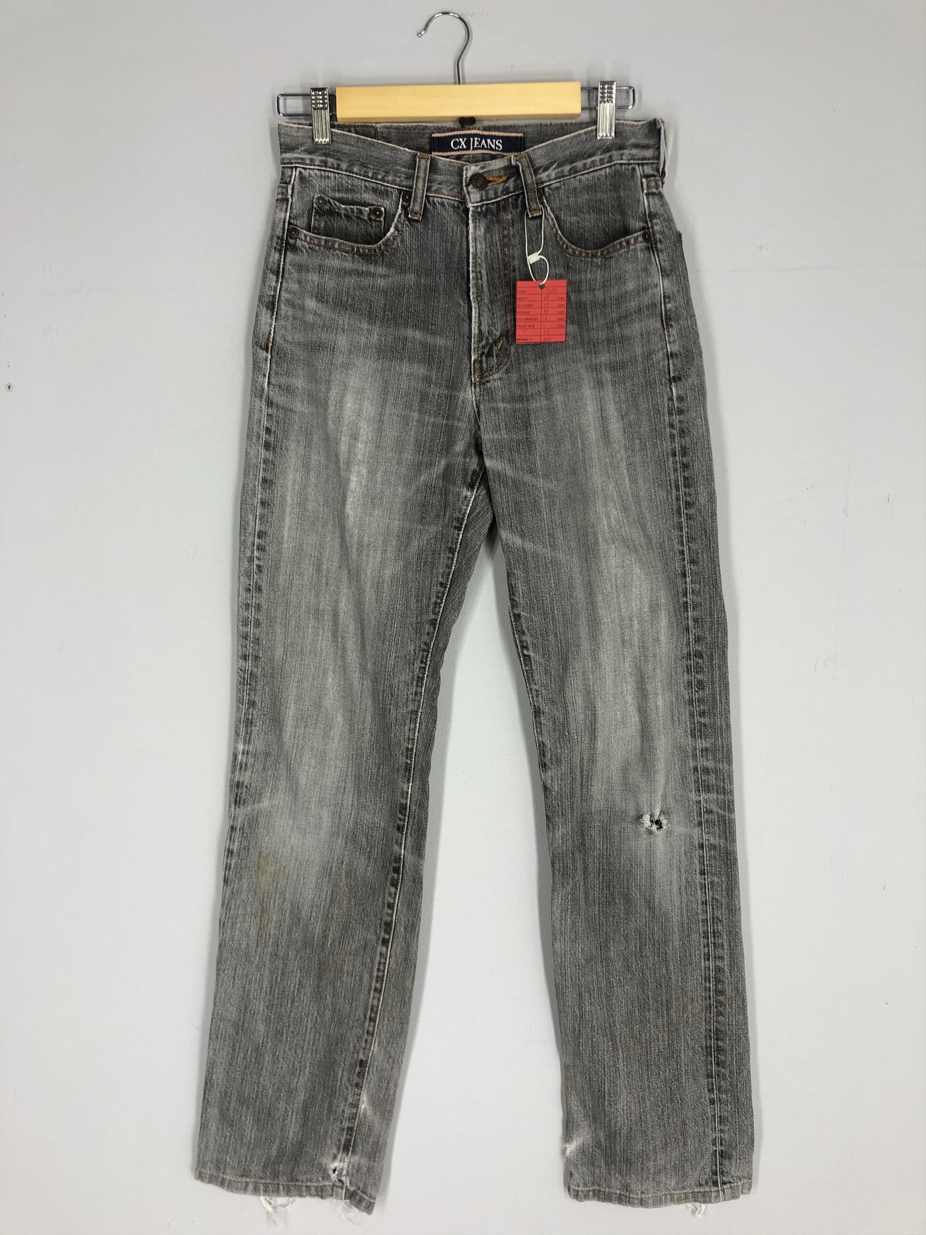 Distressed CX Jean Ripped Jean Stone Washed Jean Size 28