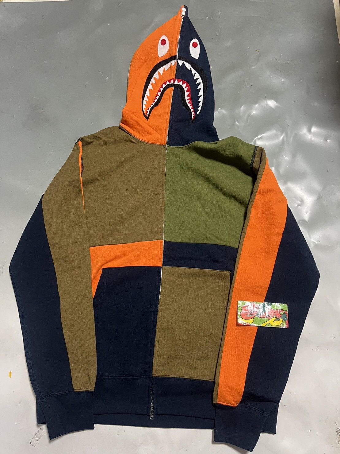 Bape Panelled Shark Full Zip Hoodie Size US XXL / EU 58 / 5 - 1 Thumbnail