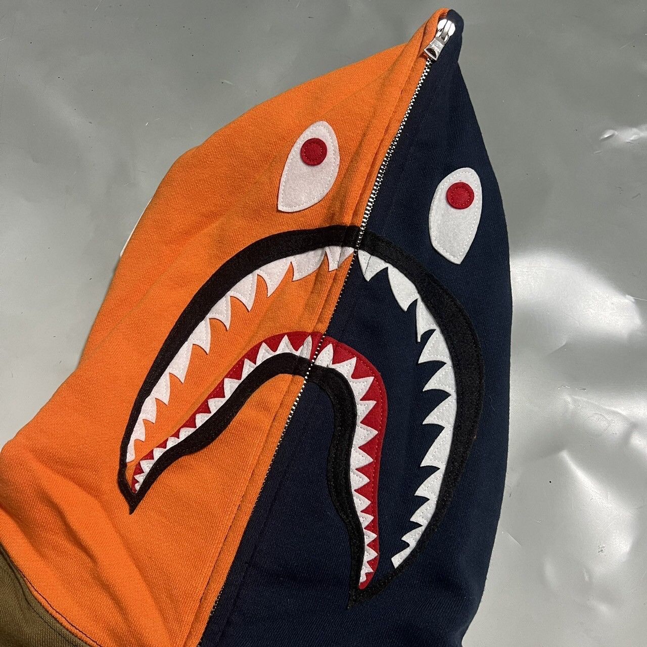Bape Panelled Shark Full Zip Hoodie Size US XXL / EU 58 / 5 - 3 Thumbnail