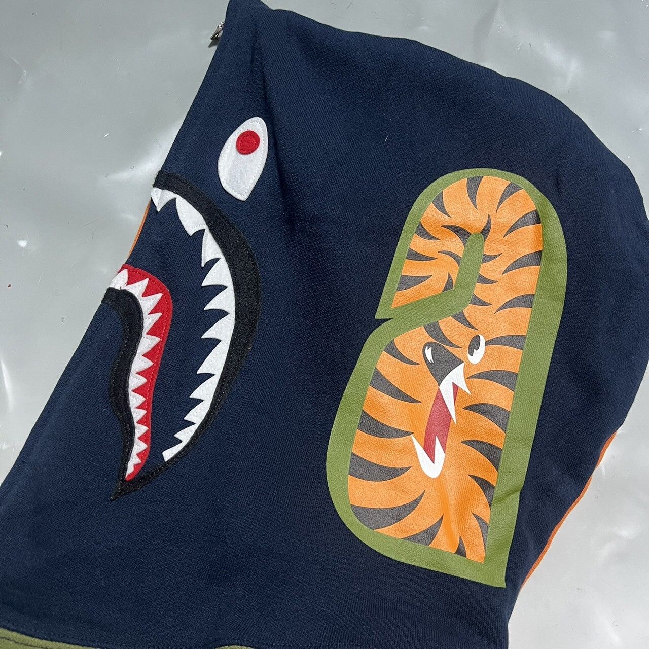 Bape Panelled Shark Full Zip Hoodie Size US XXL / EU 58 / 5 - 4 Thumbnail