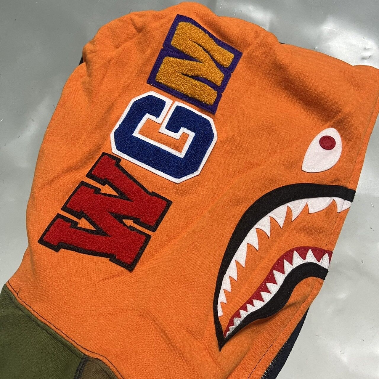 Bape Panelled Shark Full Zip Hoodie Size US XXL / EU 58 / 5 - 5 Thumbnail