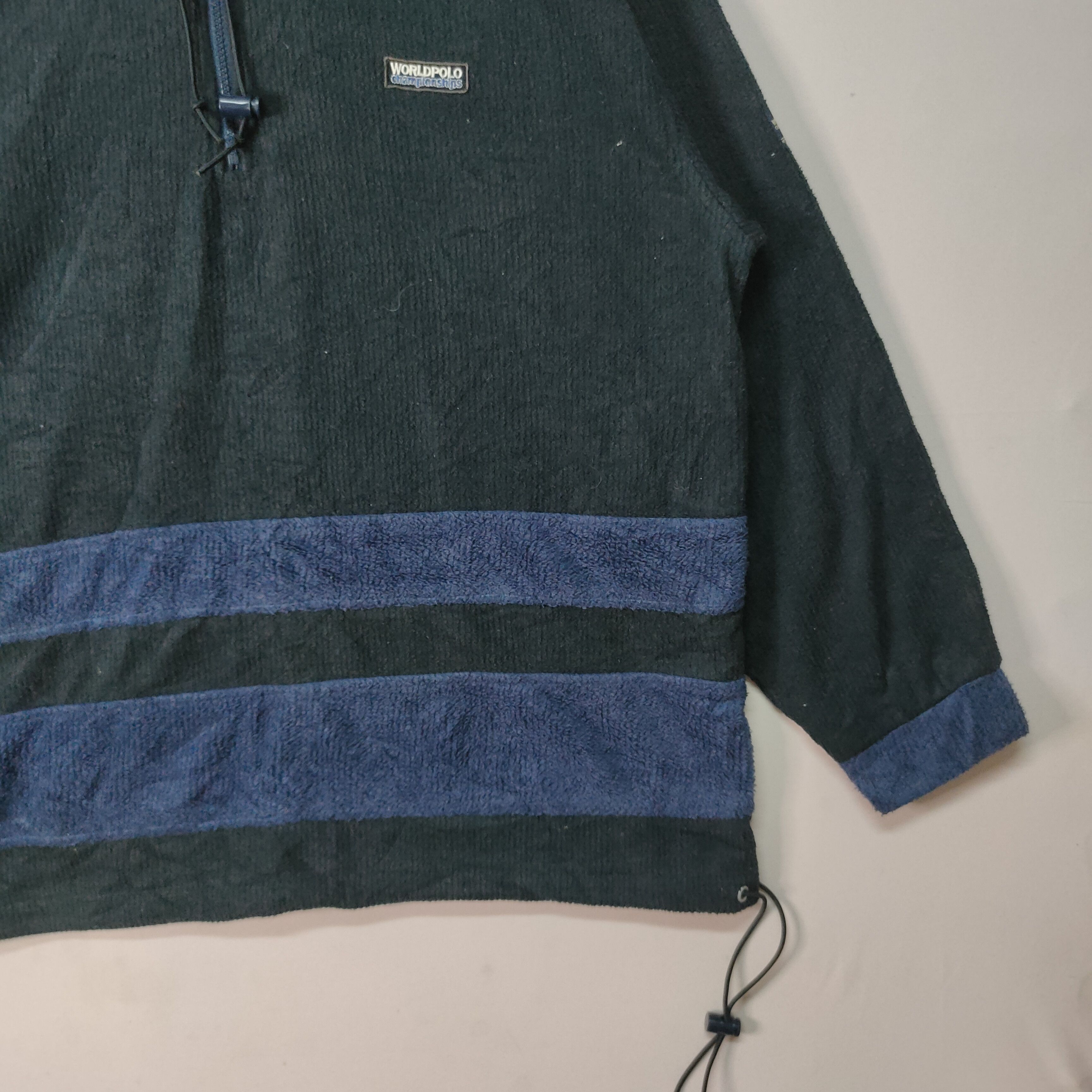 Designer Vintage World Polo Half Zip Pull Over Sweatshirt Size US XXL / EU 58 / 5 - 2 Thumbnail