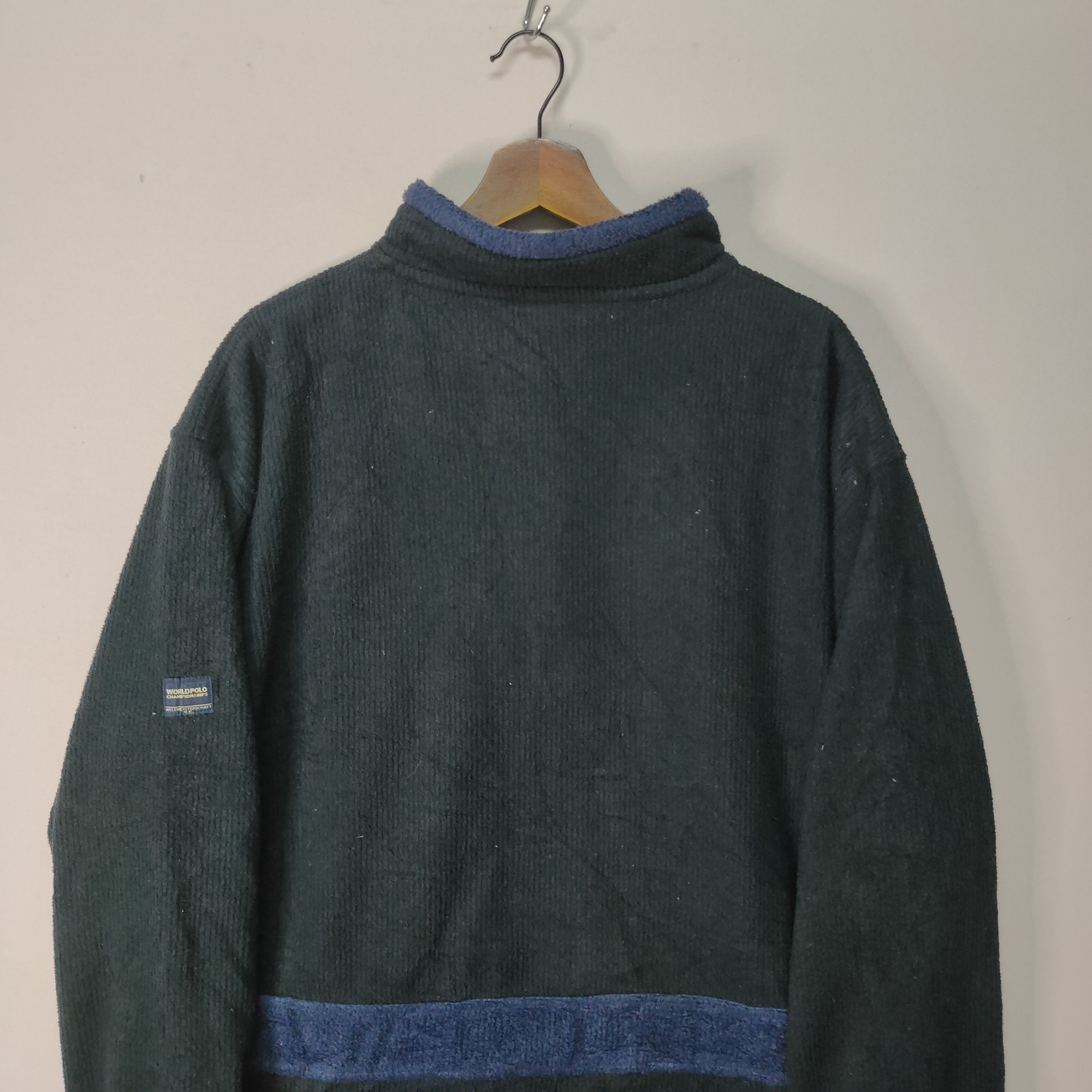 Designer Vintage World Polo Half Zip Pull Over Sweatshirt Size US XXL / EU 58 / 5 - 9 Thumbnail