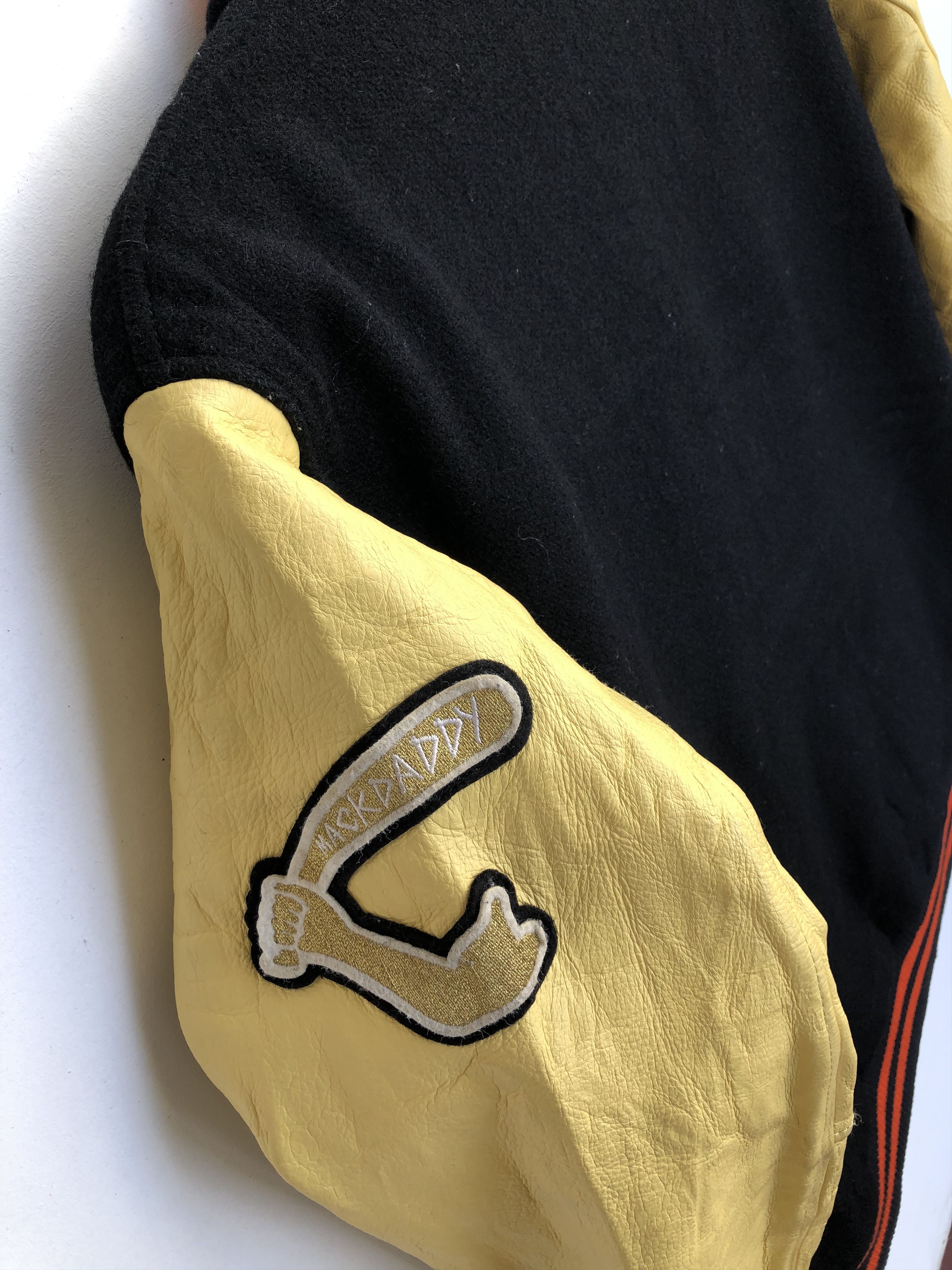 Japanese Brand RARE MACKDADDY COW LEATHER/WOOL VARSITY JACKET Size US XL / EU 56 / 4 - 10 Thumbnail