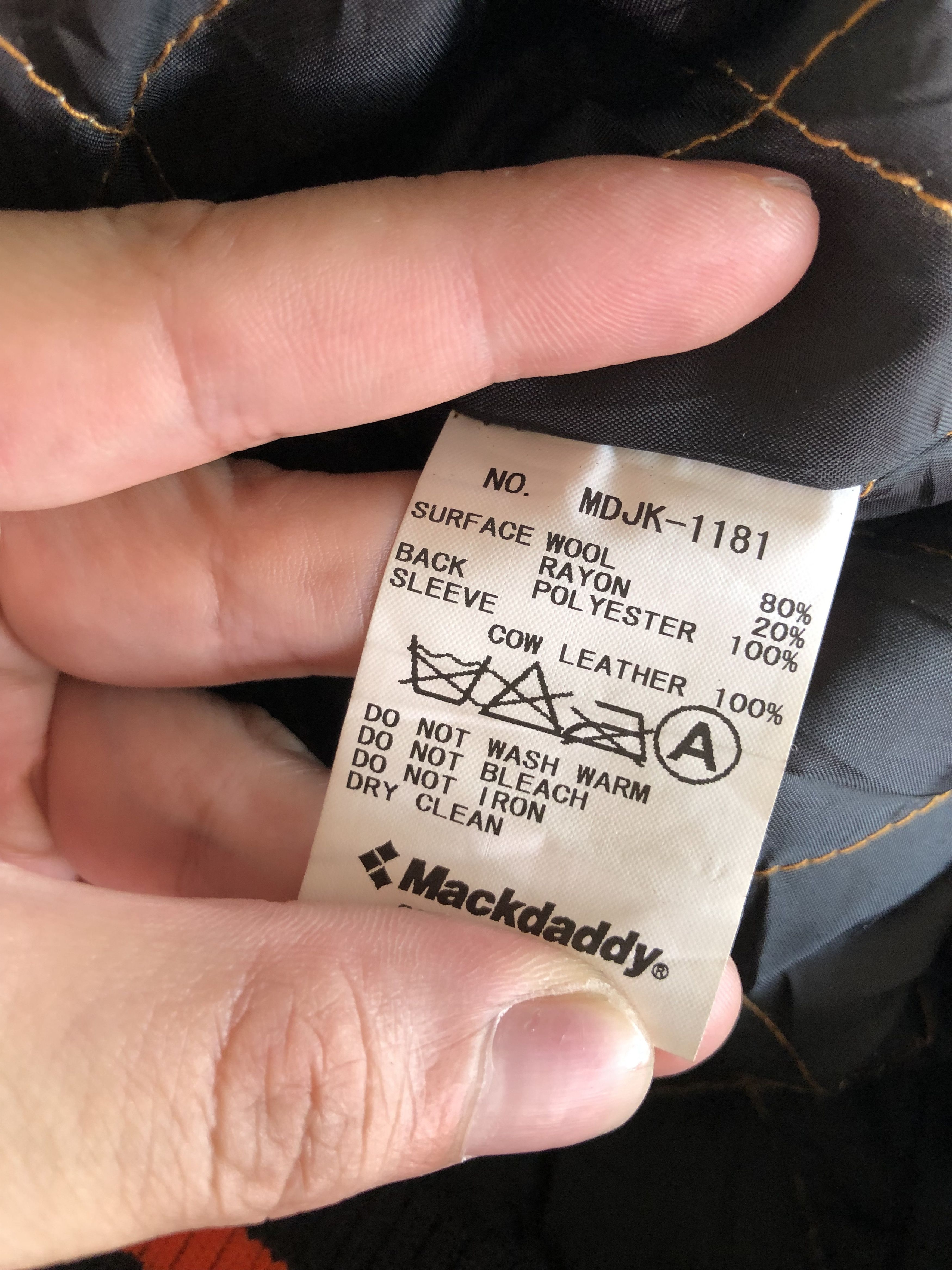 Japanese Brand RARE MACKDADDY COW LEATHER/WOOL VARSITY JACKET Size US XL / EU 56 / 4 - 15 Thumbnail