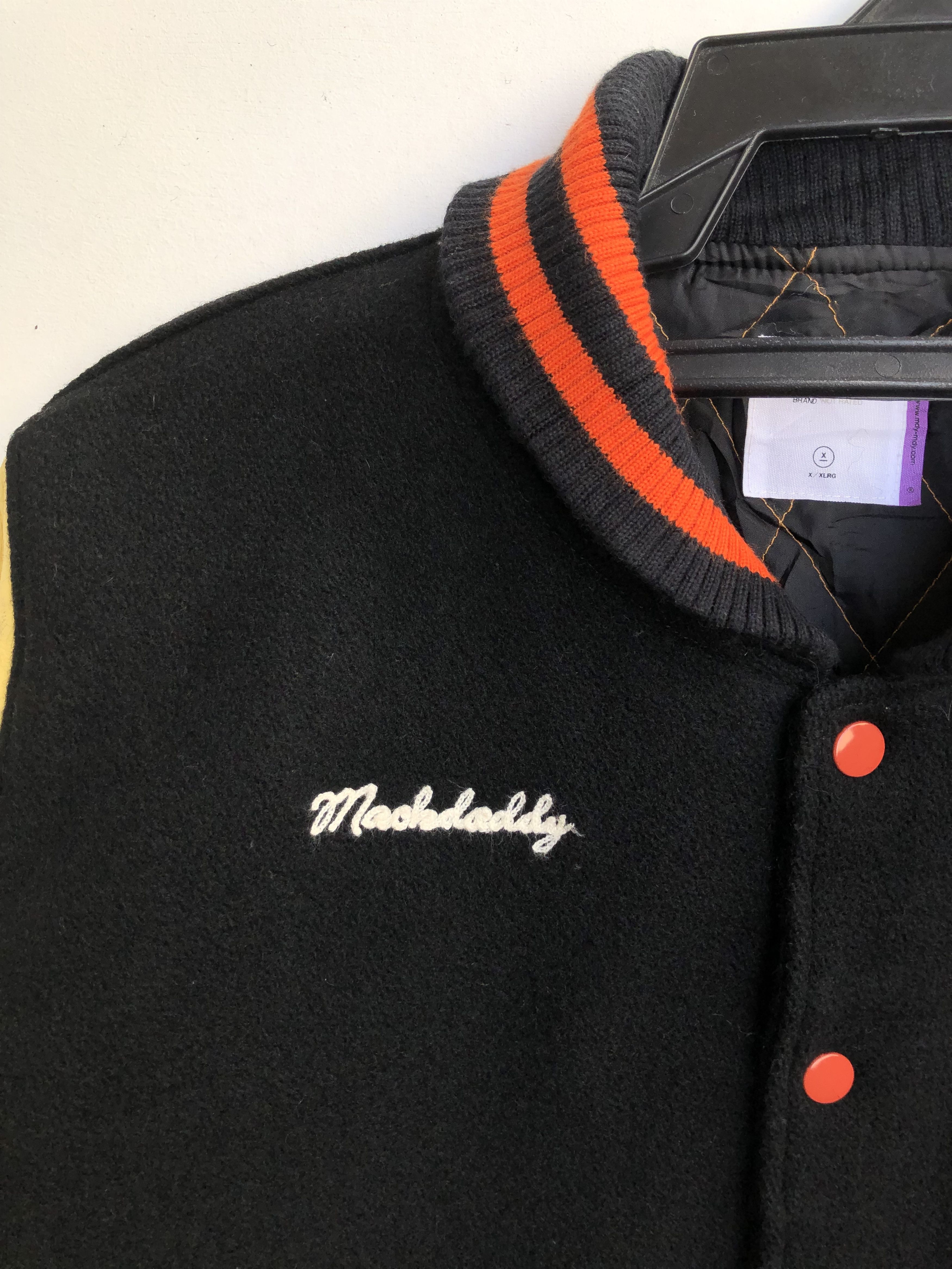 Japanese Brand RARE MACKDADDY COW LEATHER/WOOL VARSITY JACKET Size US XL / EU 56 / 4 - 7 Thumbnail