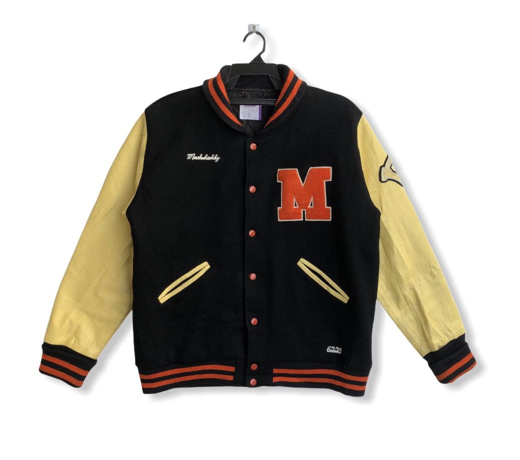 Japanese Brand RARE MACKDADDY COW LEATHER/WOOL VARSITY JACKET Size US XL / EU 56 / 4 - 1 Thumbnail