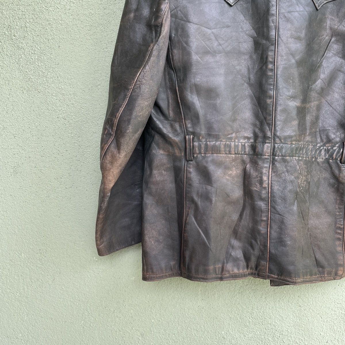 Leather Vintage RUHR Made In Germany Zipper Ups Leather Jacket Size US L / EU 52-54 / 3 - 9 Thumbnail