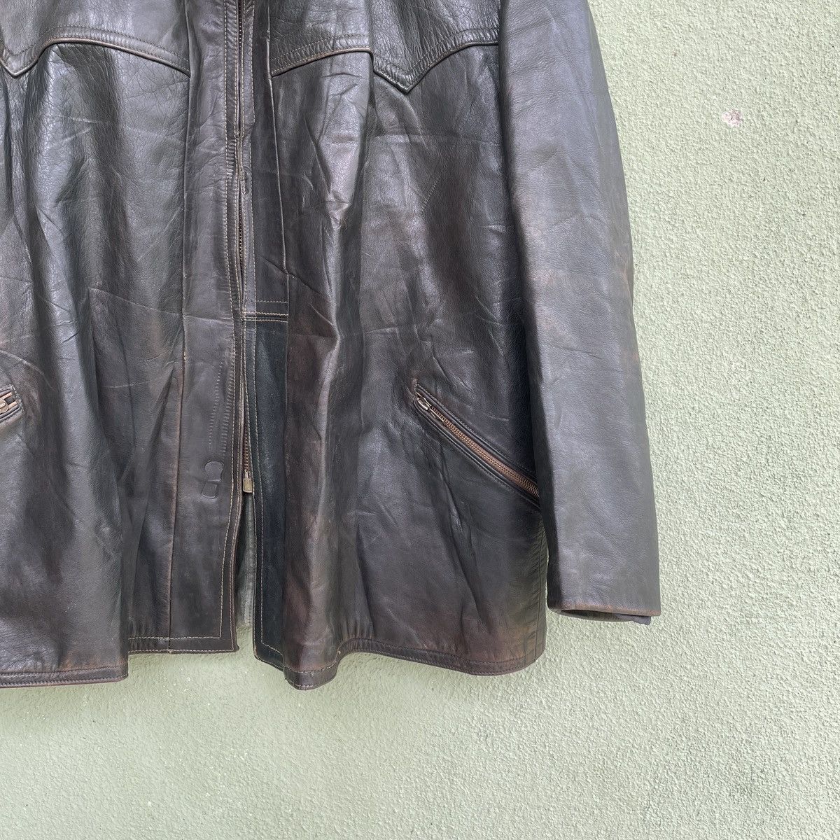 Leather Vintage RUHR Made In Germany Zipper Ups Leather Jacket Size US L / EU 52-54 / 3 - 5 Thumbnail