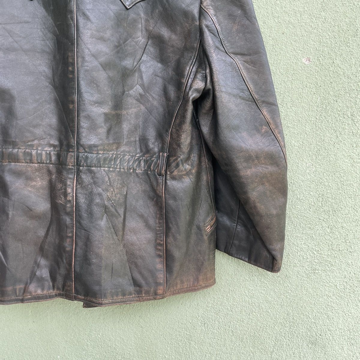 Leather Vintage RUHR Made In Germany Zipper Ups Leather Jacket Size US L / EU 52-54 / 3 - 10 Thumbnail