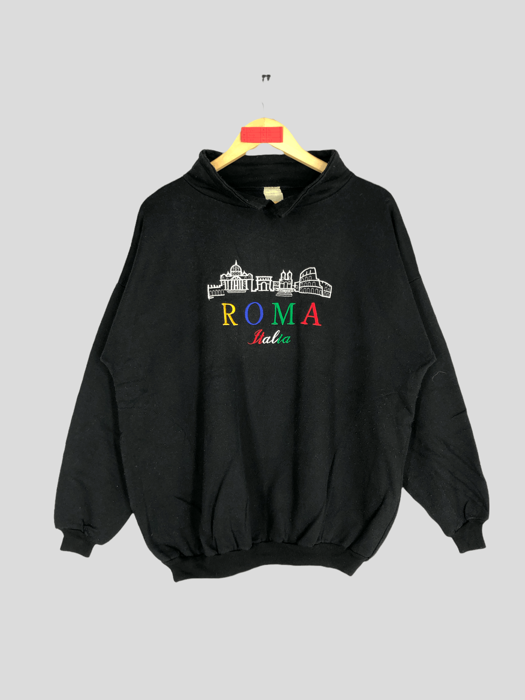 Vintage Roma Italia Embroidery Sweatshirt Crewneck Pullover
