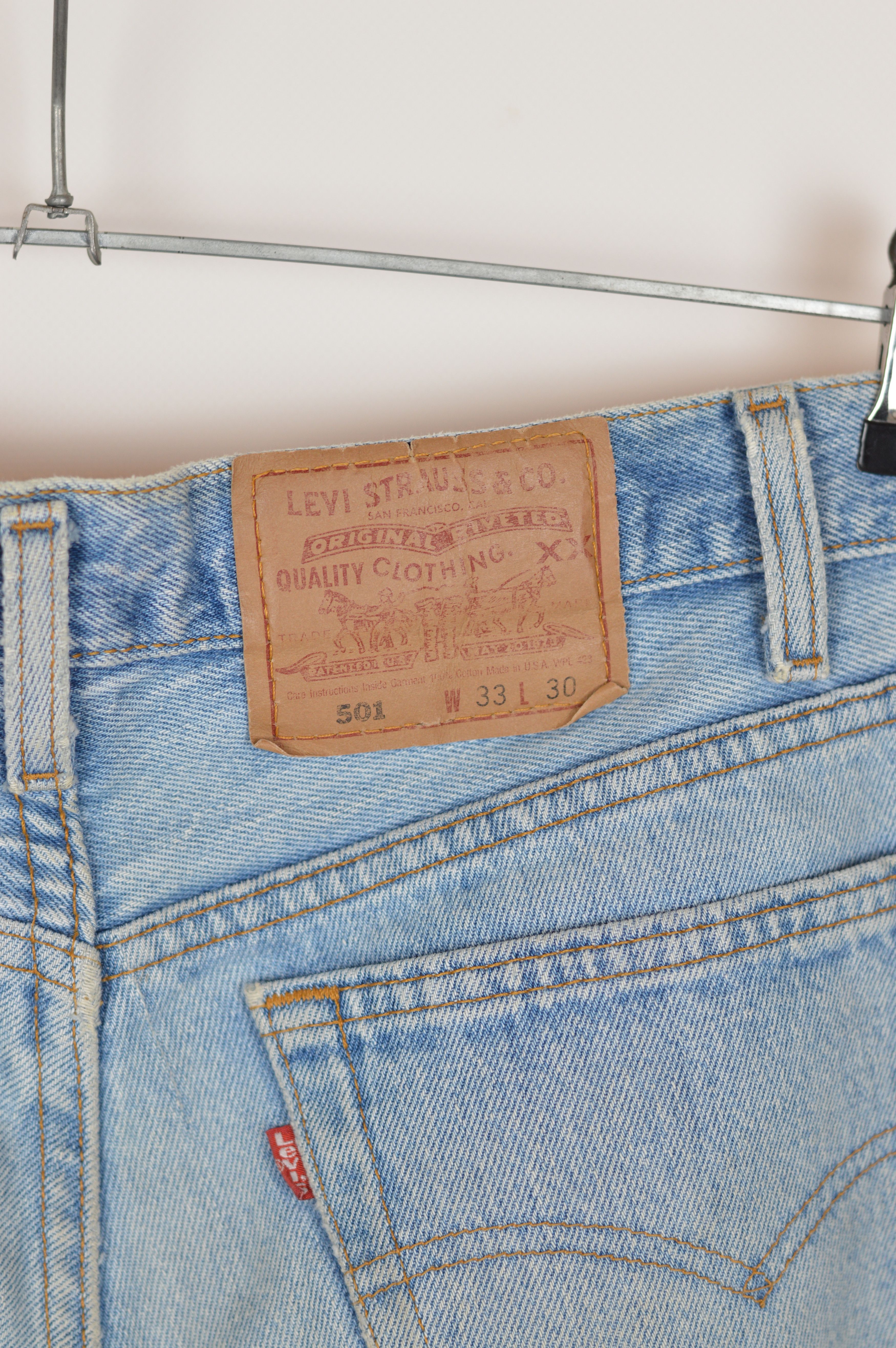 Levi's × Levi's Vintage Clothing × Vintage Vintage Levi's 501 Light Washed Blue Denim Jeans Pants USA Size US 33 - 13 Thumbnail