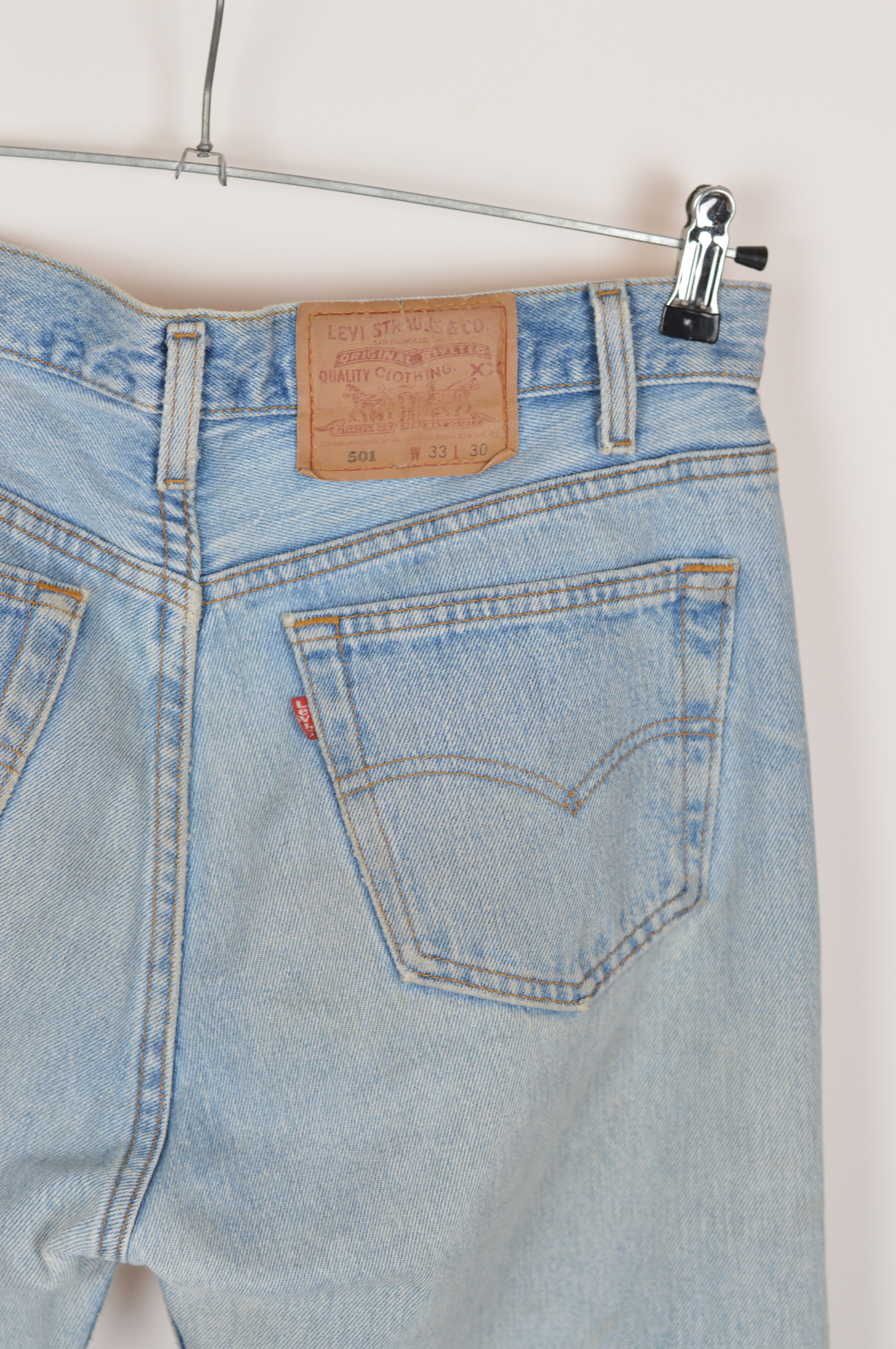 Levi's × Levi's Vintage Clothing × Vintage Vintage Levi's 501 Light Washed Blue Denim Jeans Pants USA Size US 33 - 12 Thumbnail