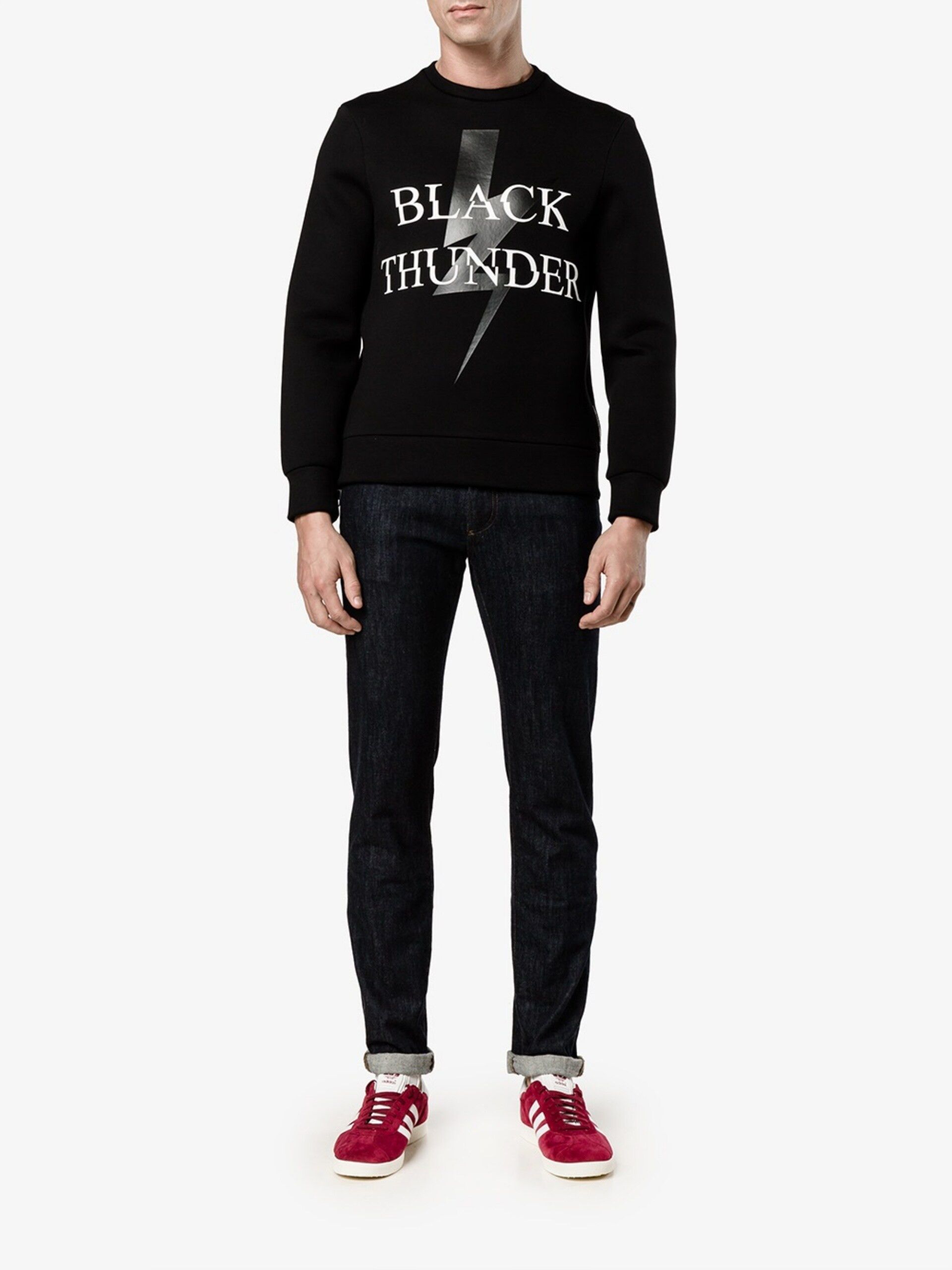 Neil Barrett $545 Neil Barrett Black Thunder Neoprene Sweatshirt Size US M / EU 48-50 / 2 - 5 Thumbnail