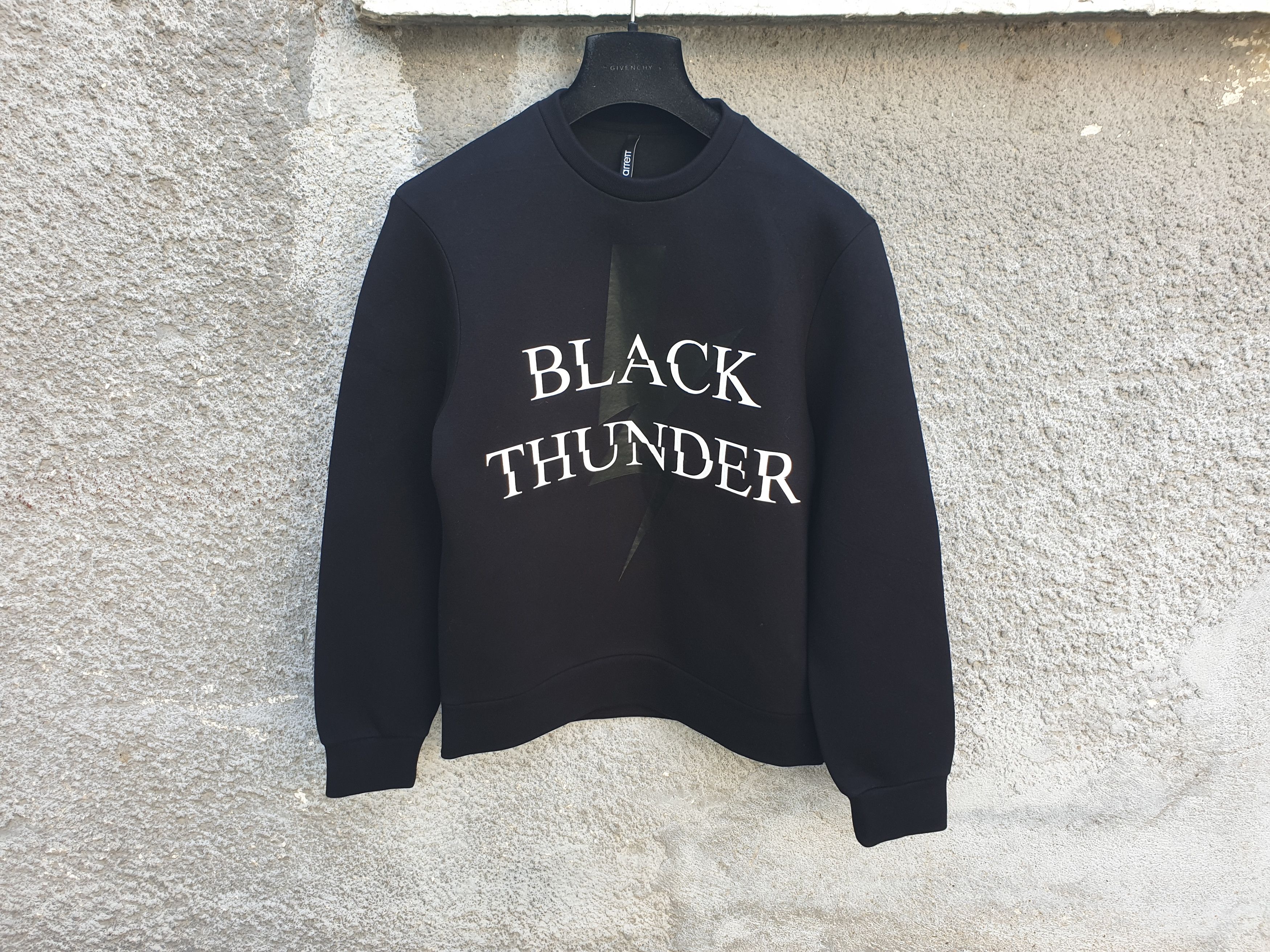 Neil Barrett $545 Neil Barrett Black Thunder Neoprene Sweatshirt Size US M / EU 48-50 / 2 - 1 Thumbnail