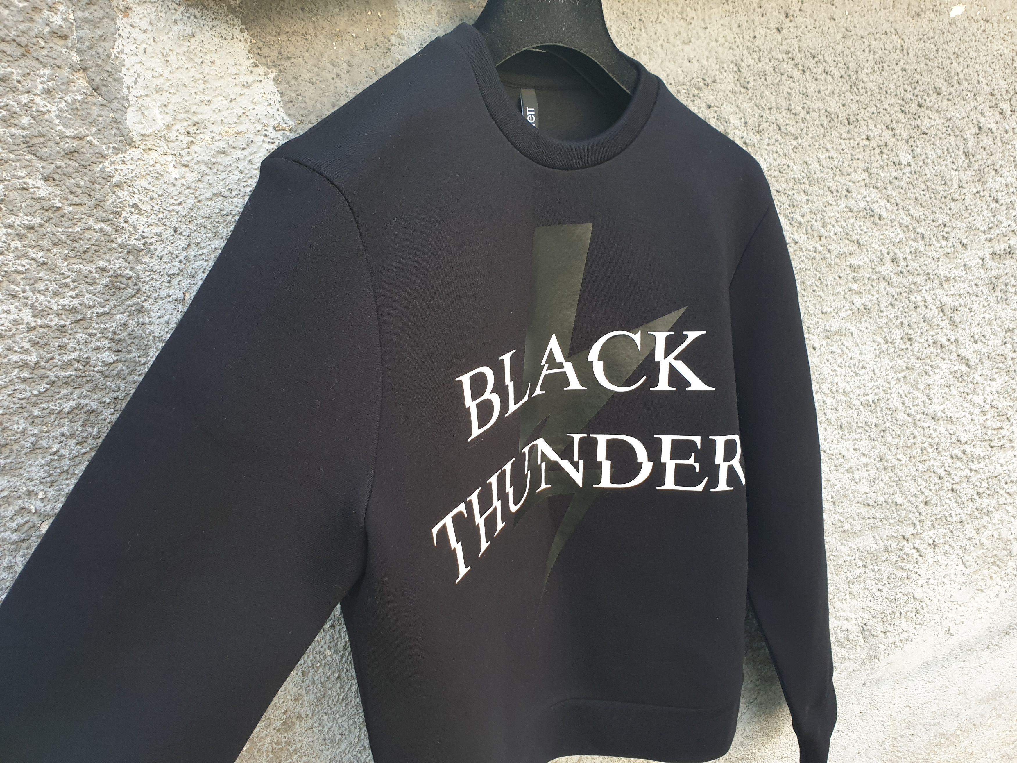 Neil Barrett $545 Neil Barrett Black Thunder Neoprene Sweatshirt Size US M / EU 48-50 / 2 - 6 Thumbnail