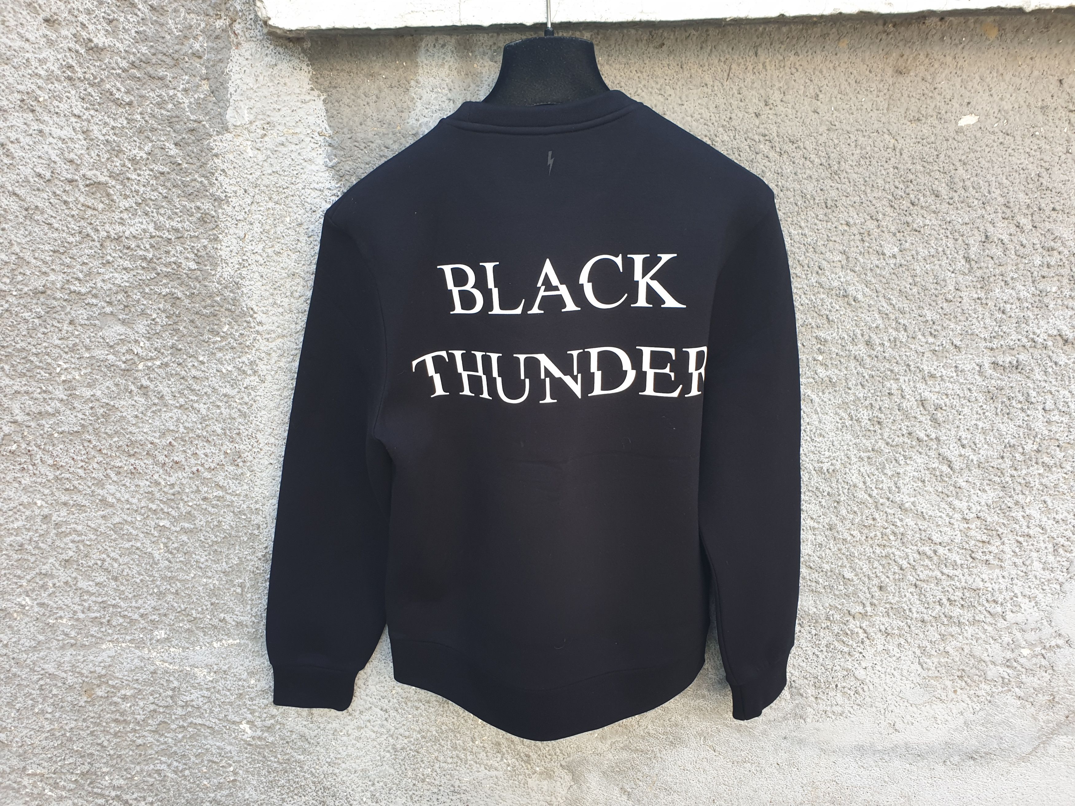 Neil Barrett $545 Neil Barrett Black Thunder Neoprene Sweatshirt Size US M / EU 48-50 / 2 - 8 Thumbnail