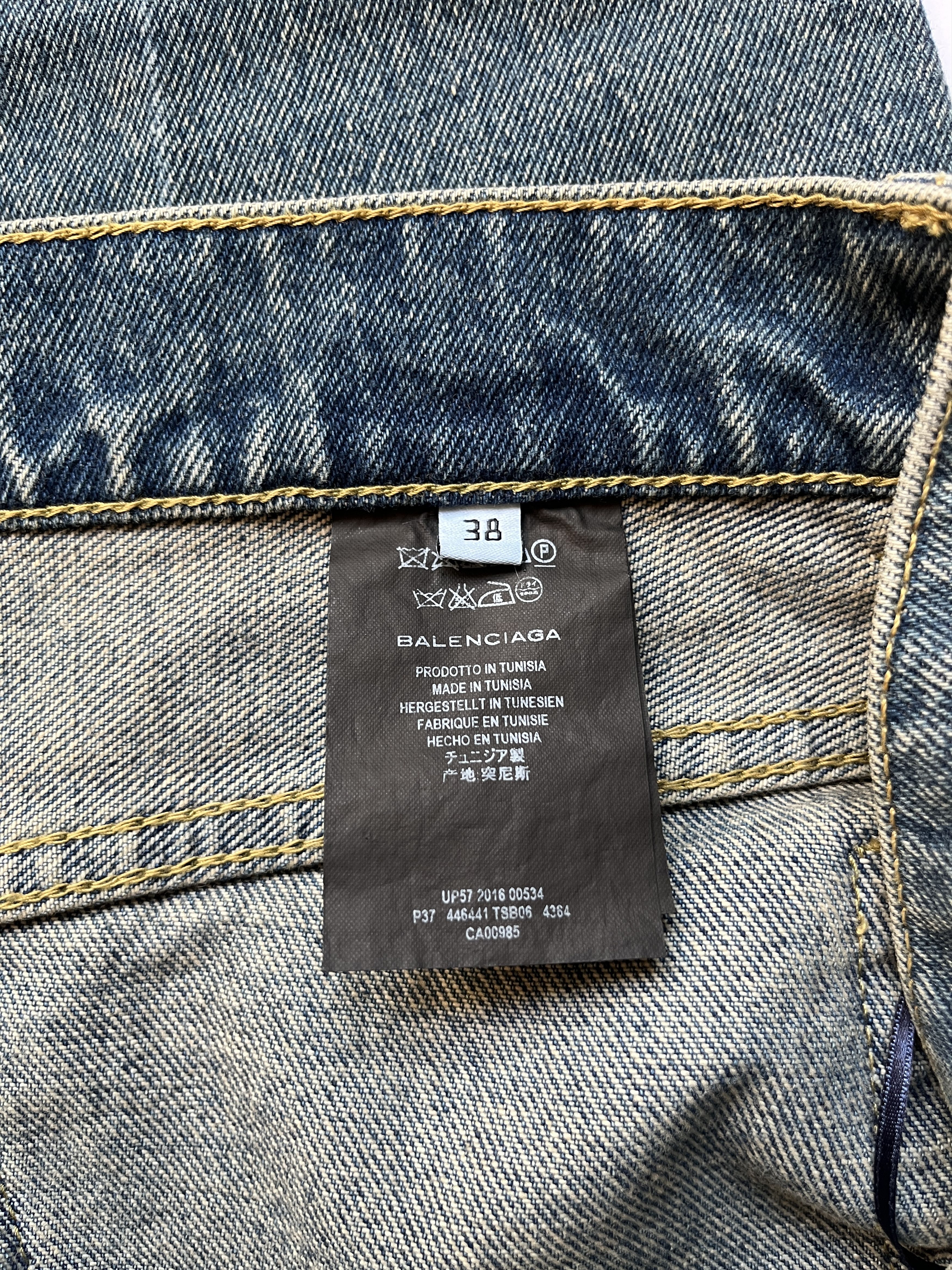 Balenciaga ⚡️QUICK SALE⚡️2016 Balenciaga Demna Blue Denim Jeans Size US 29 - 3 Thumbnail