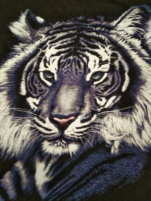 Vintage 90s Vintage American Thunder White Tiger T Shirt Size US M / EU 48-50 / 2 - 2 Thumbnail