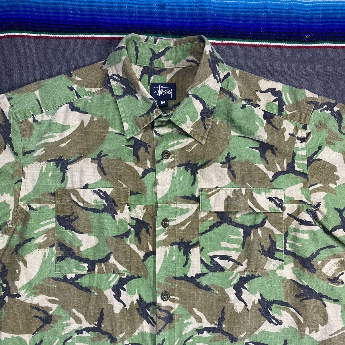 Stussy Vintage Stussy Military Style Button Up Shirt Size US M / EU 48-50 / 2 - 2 Thumbnail