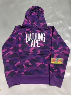 Fred Perry Men's x BAPE Popover Hoodie Purple Medium