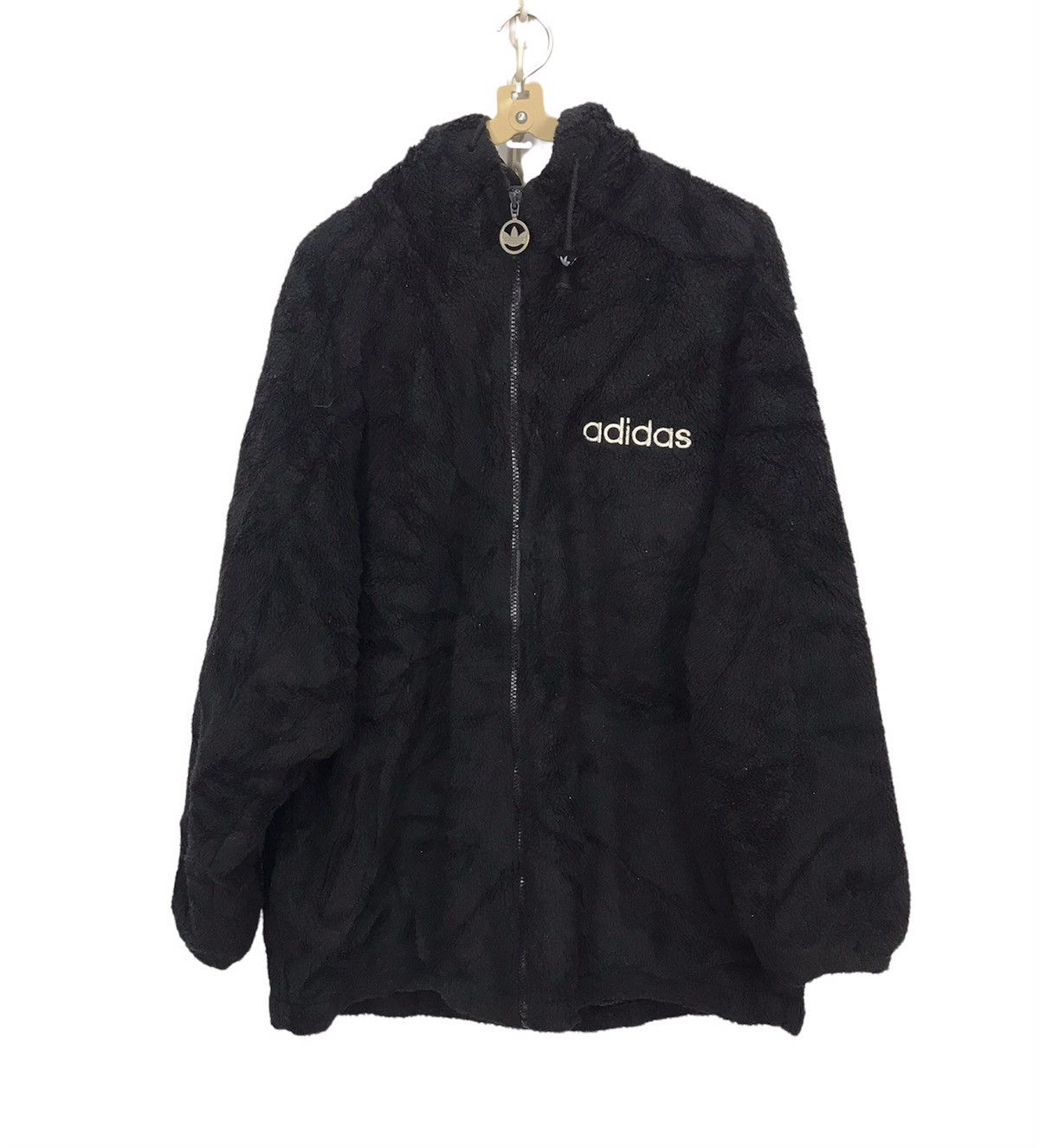 Adidas × Vintage Vintage adidas spellout fleece hoodie zipper Size US L / EU 52-54 / 3 - 1 Thumbnail