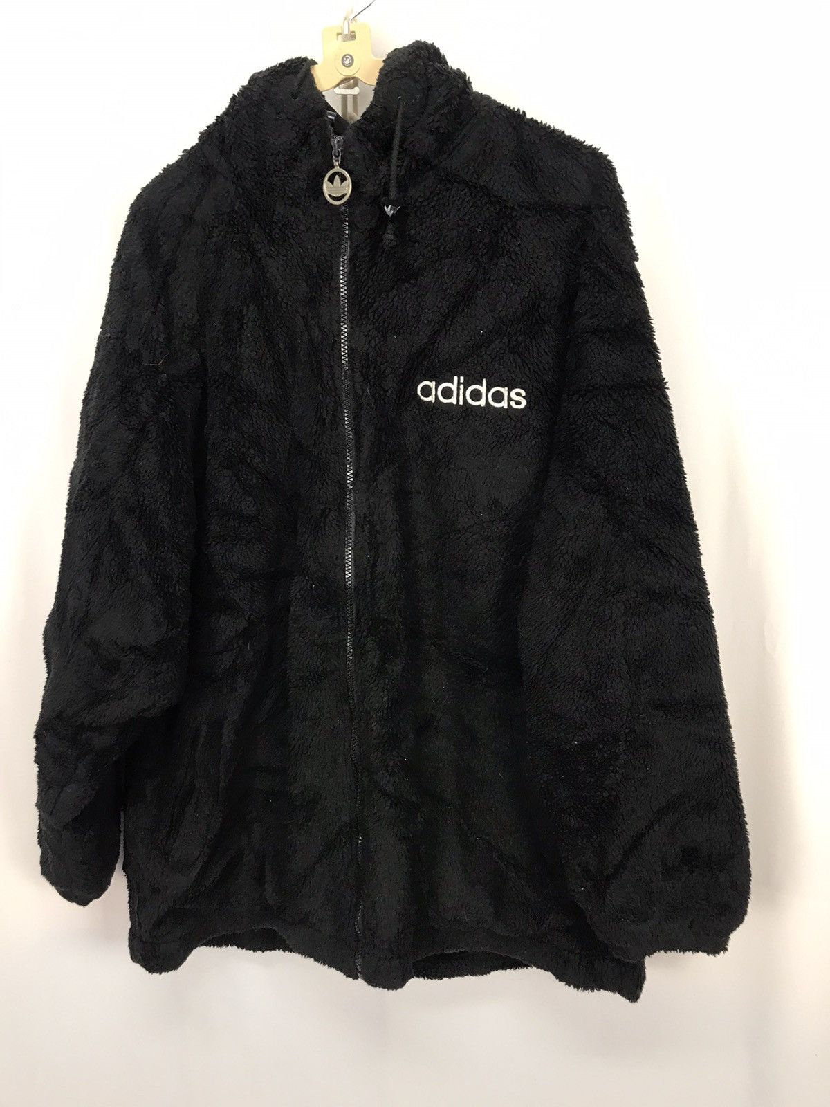 Adidas × Vintage Vintage adidas spellout fleece hoodie zipper Size US L / EU 52-54 / 3 - 8 Thumbnail