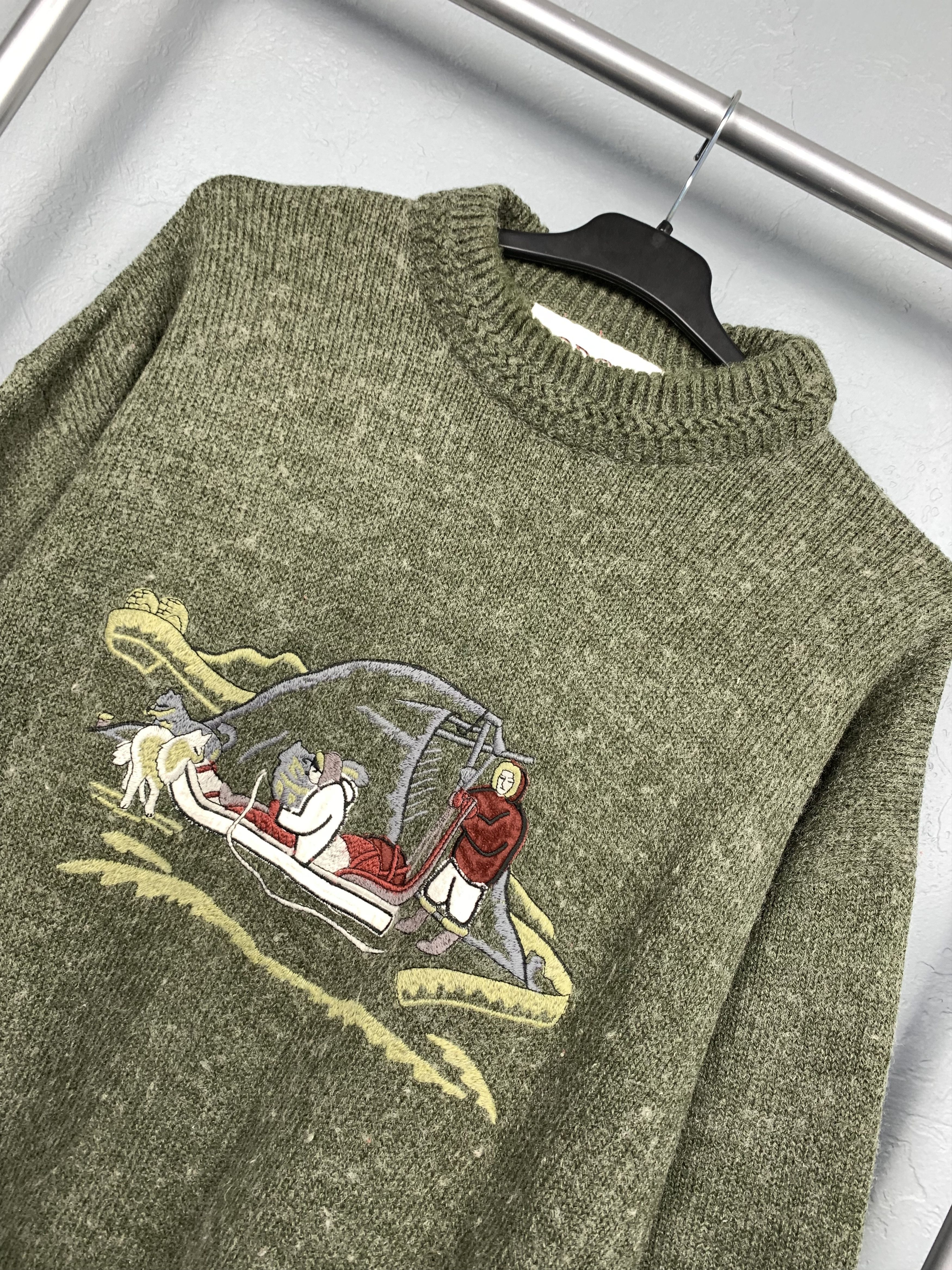Vintage Vintage Crewneck Eskimos Print Oversized Sweater Size US M / EU 48-50 / 2 - 2 Thumbnail