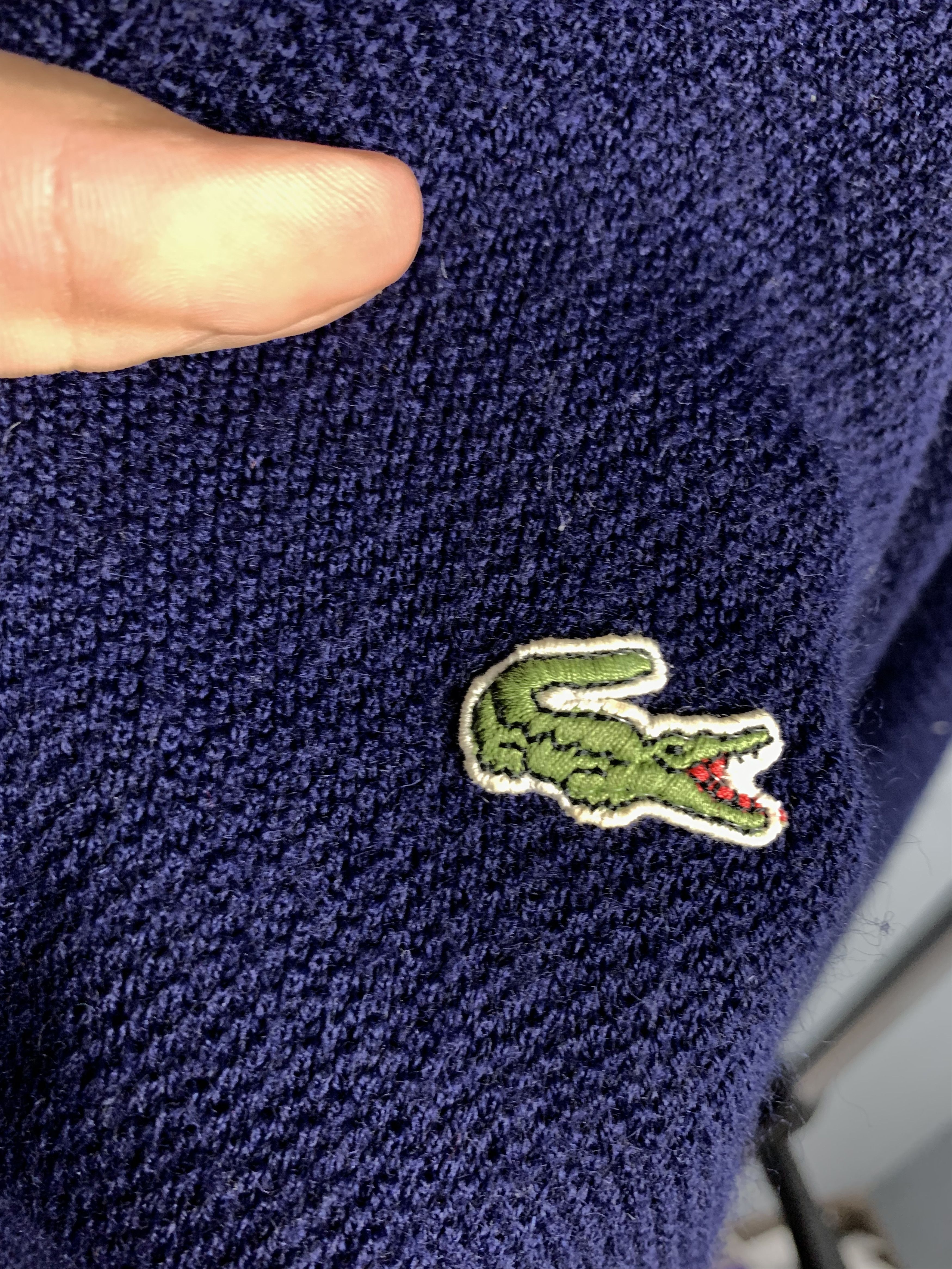 Lacoste Lacoste Vintage Mens Knit Cardigan Sweater Made in France Size US XL / EU 56 / 4 - 4 Thumbnail