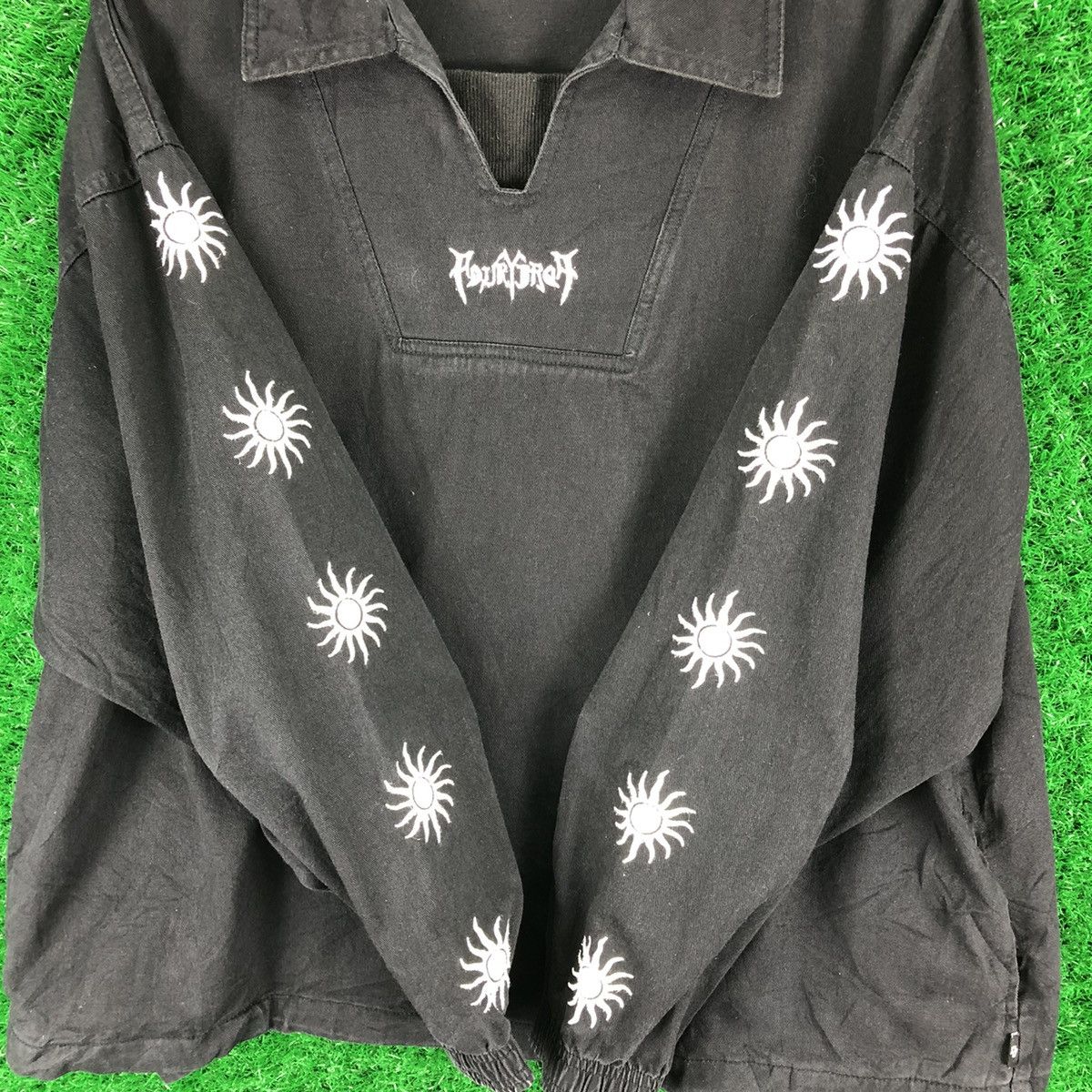 Japanese Brand Fourforty Embroidered Pullover Sweater Size US XL / EU 56 / 4 - 8 Thumbnail