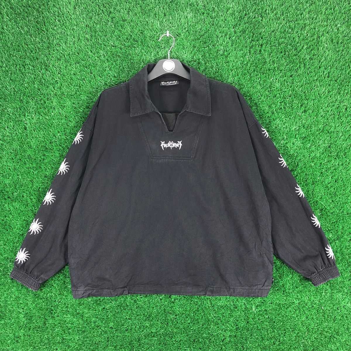 Japanese Brand Fourforty Embroidered Pullover Sweater Size US XL / EU 56 / 4 - 1 Thumbnail