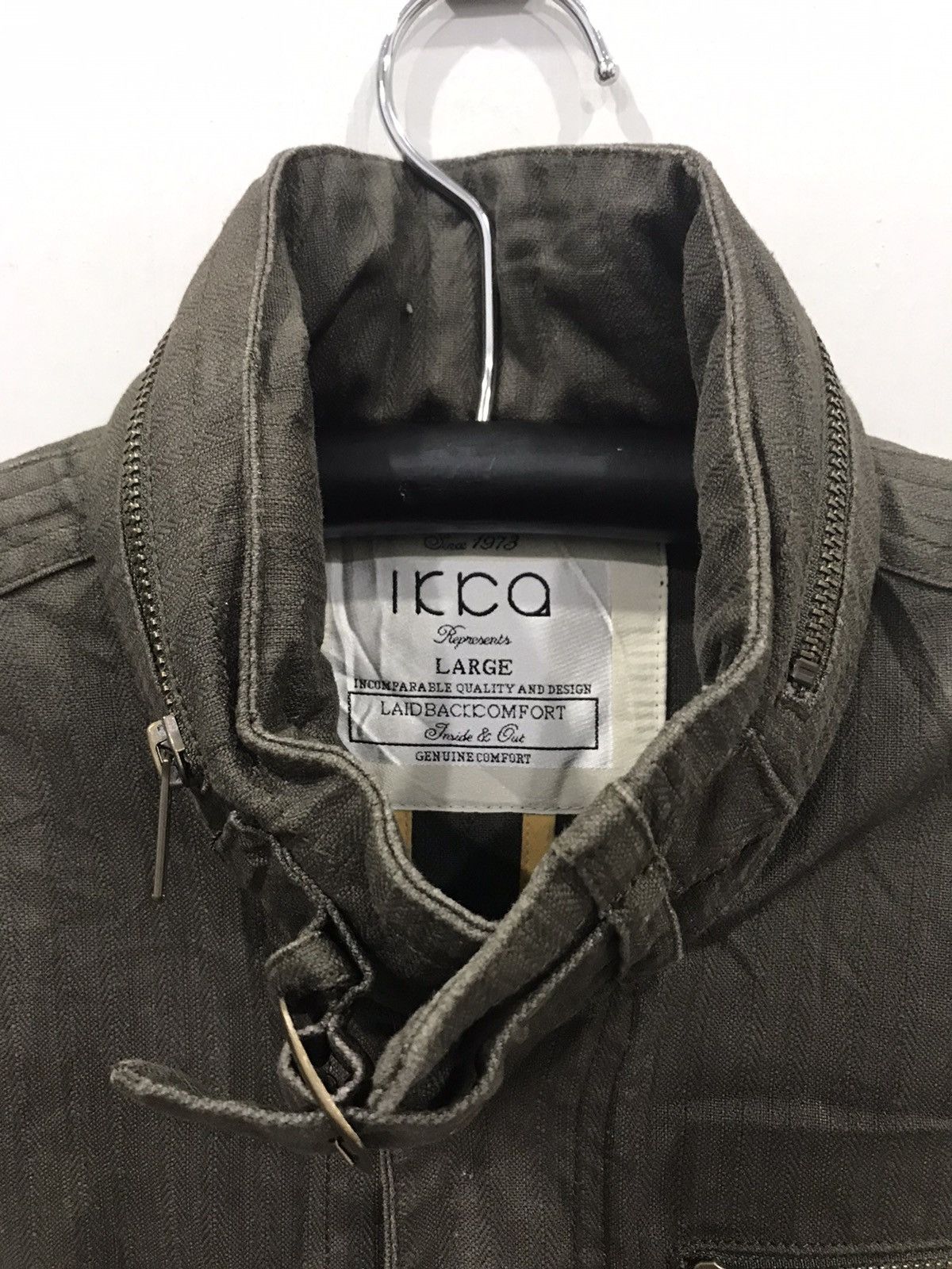 Japanese Brand IKKA Japan M65 Design HBT Fabric Multipockets Jacket Size US L / EU 52-54 / 3 - 4 Thumbnail
