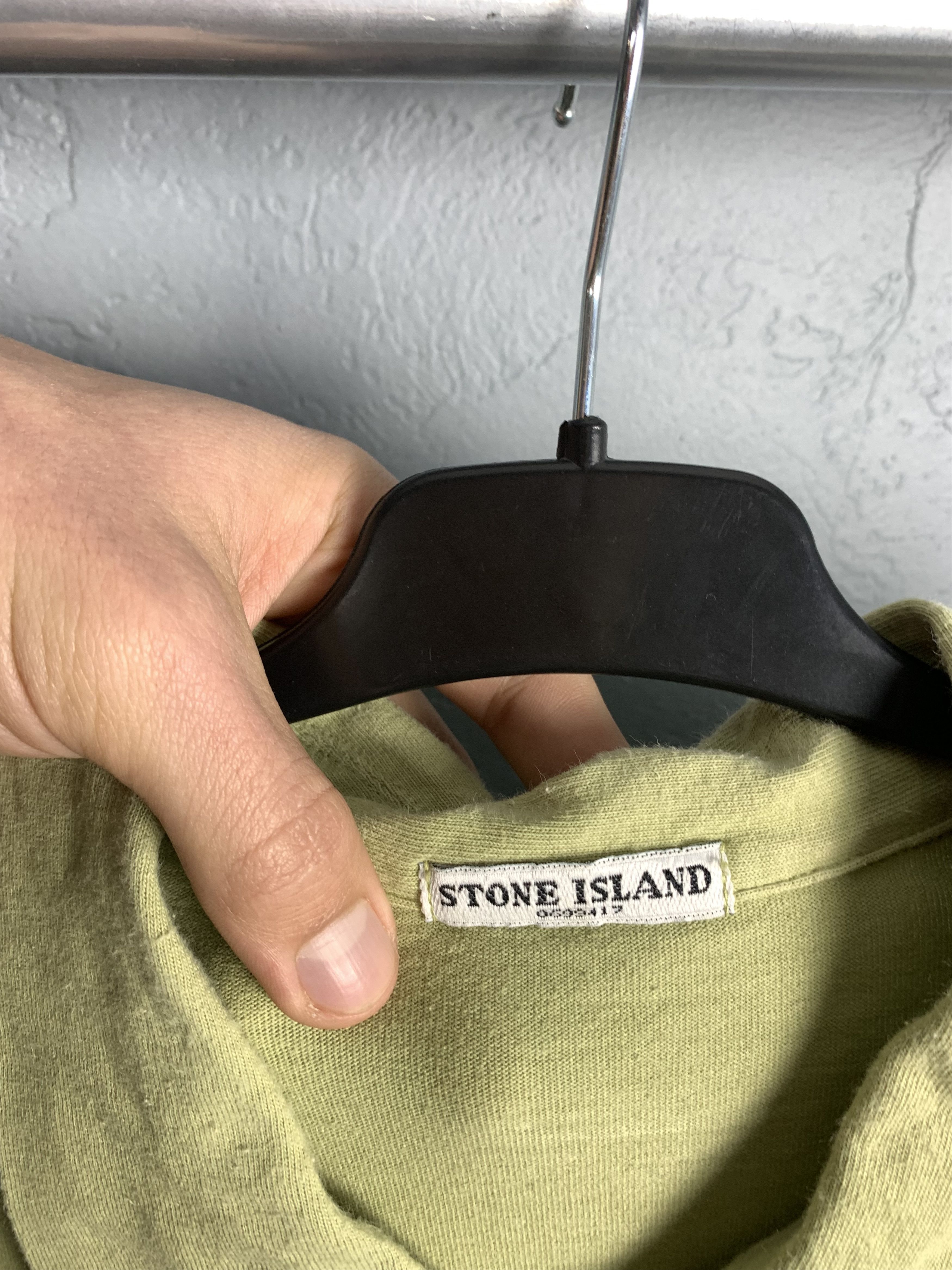 Massimo Osti × Stone Island × Vintage Stone Island Vintage Mens Polo Shirt Size US L / EU 52-54 / 3 - 3 Thumbnail