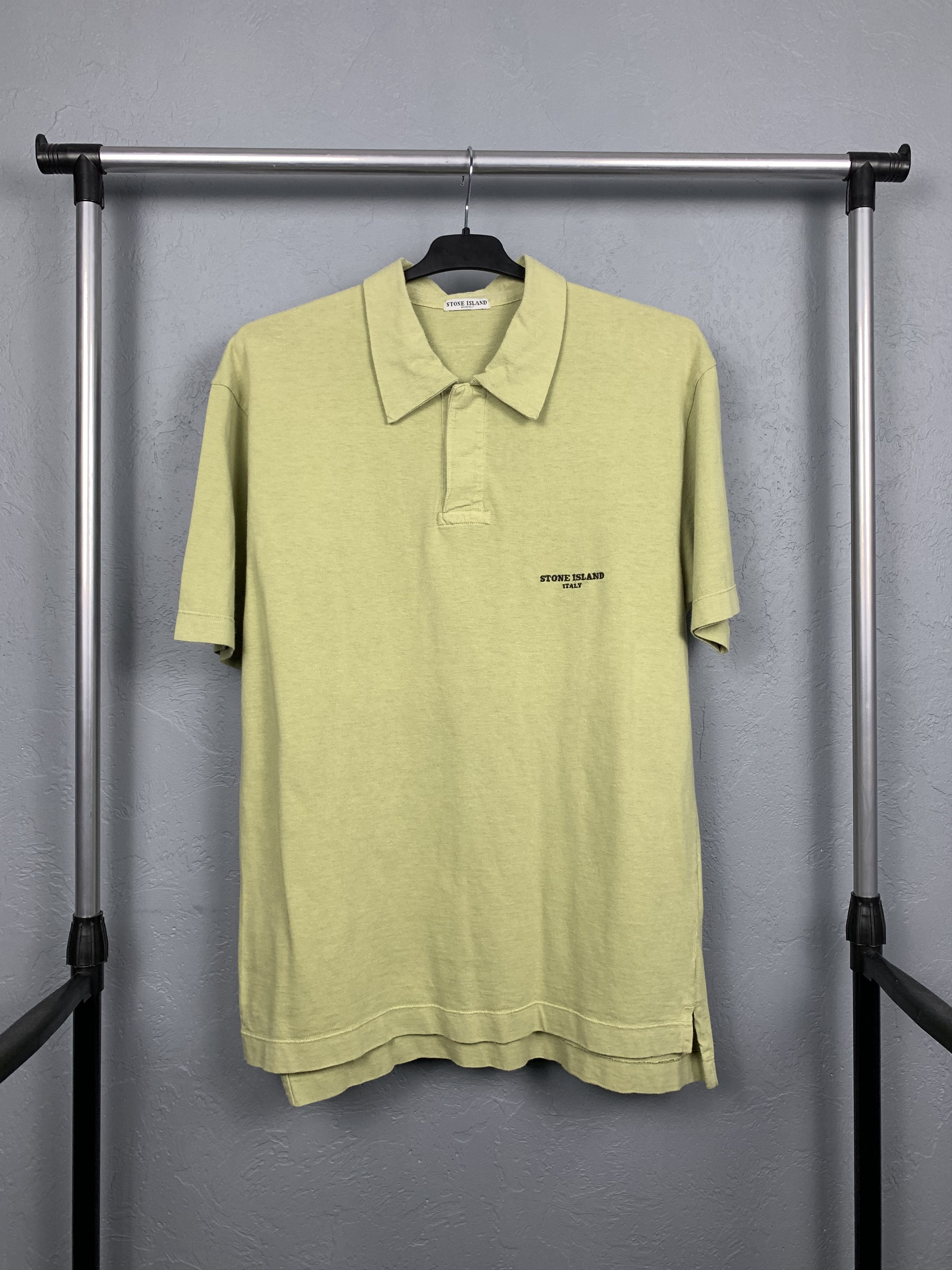 Massimo Osti × Stone Island × Vintage Stone Island Vintage Mens Polo Shirt Size US L / EU 52-54 / 3 - 1 Thumbnail