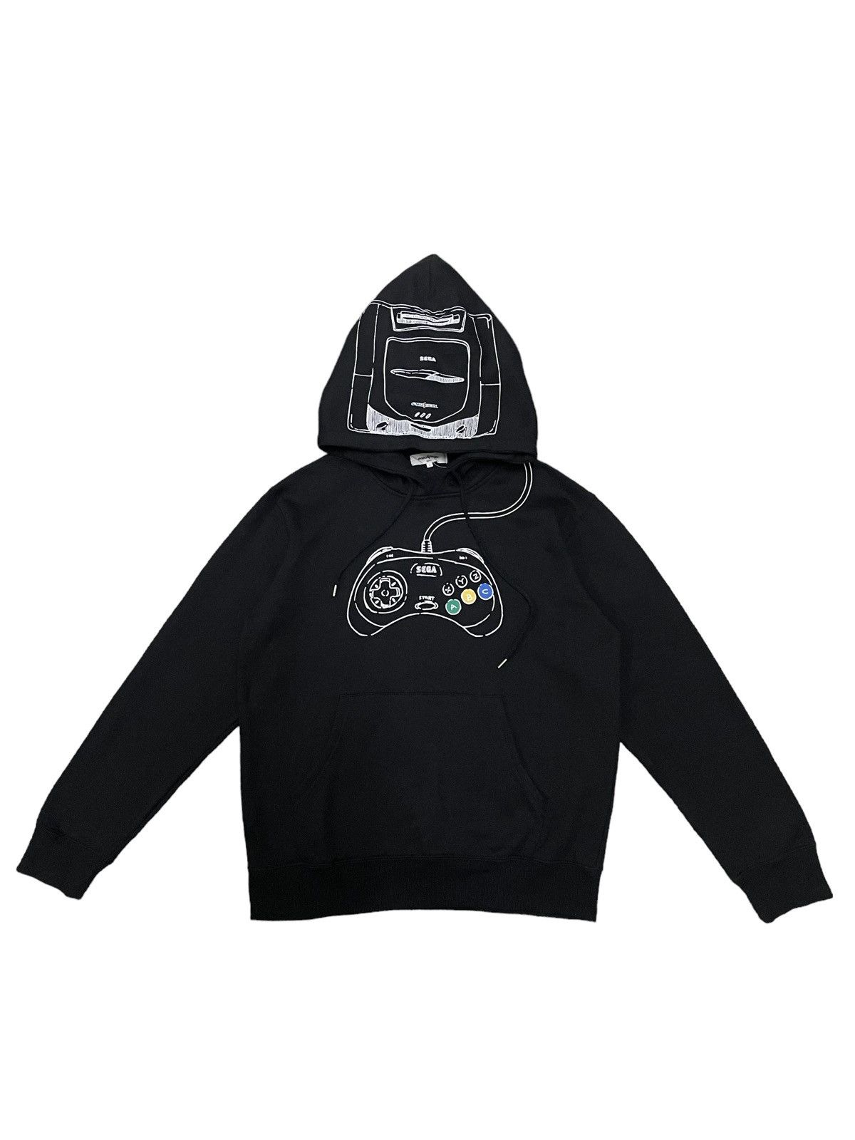 image of Playstation x The Game Vintage Japanese Sega Video Games Hoodie in Black, Men's (Size Medium)