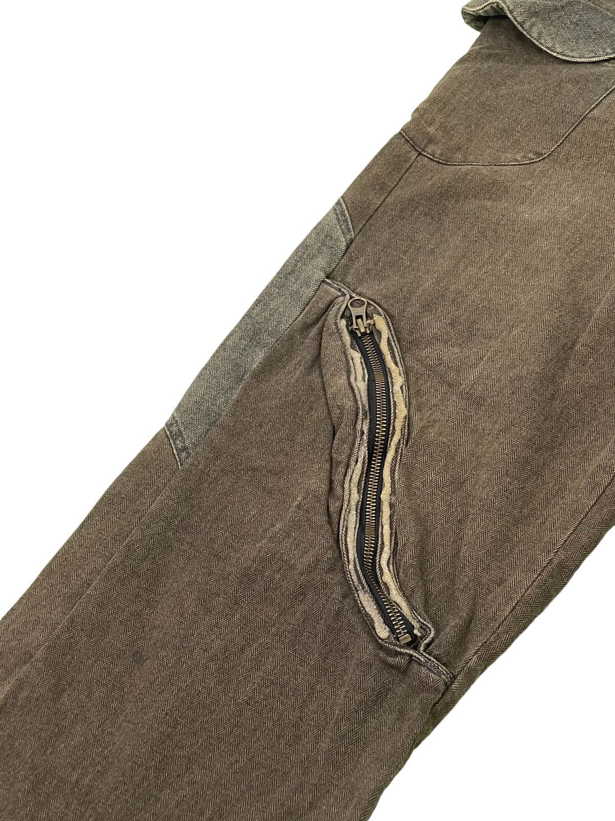 Japanese Brand Herringbones Two Tone Censored Sentient Denim Relaxed 39🟦 Size US 33 - 6 Thumbnail