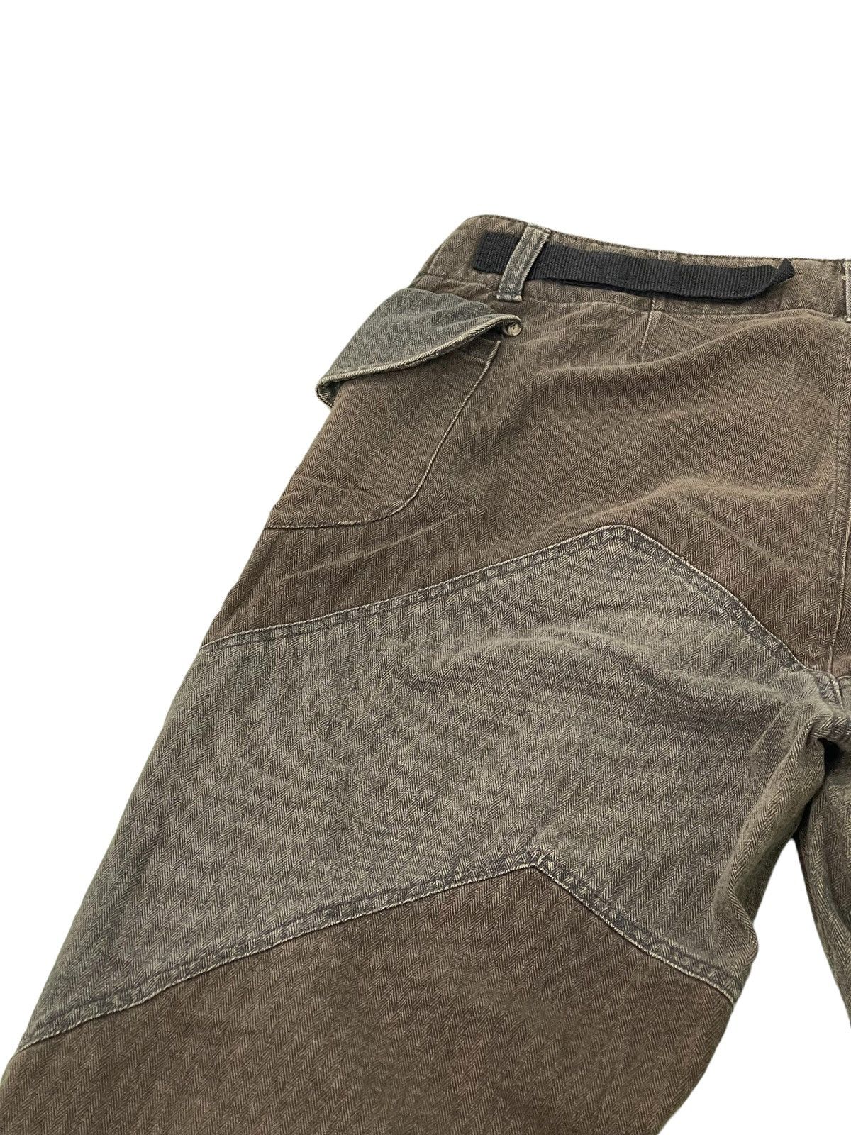 Japanese Brand Herringbones Two Tone Censored Sentient Denim Relaxed 39🟦 Size US 33 - 19 Thumbnail