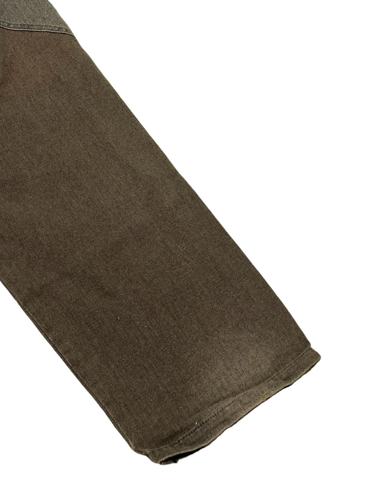 Japanese Brand Herringbones Two Tone Censored Sentient Denim Relaxed 39🟦 Size US 33 - 15 Thumbnail