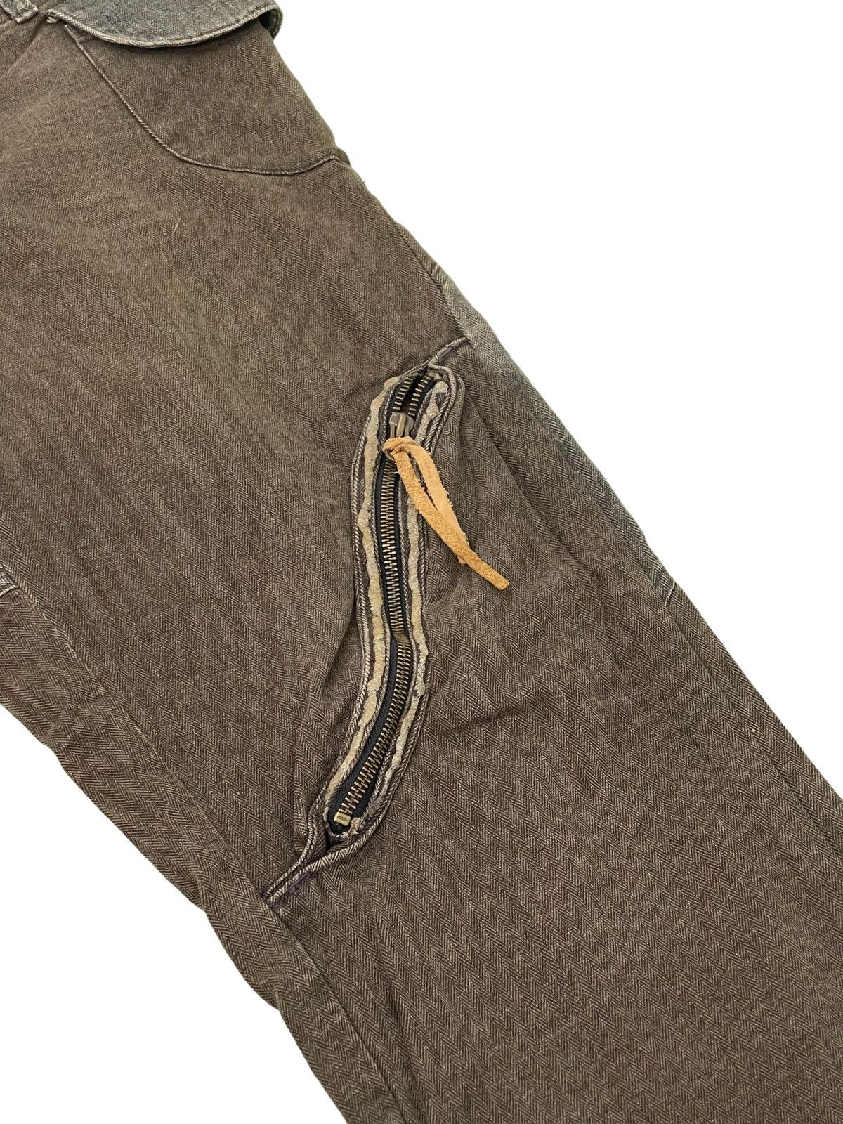 Japanese Brand Herringbones Two Tone Censored Sentient Denim Relaxed 39🟦 Size US 33 - 7 Thumbnail