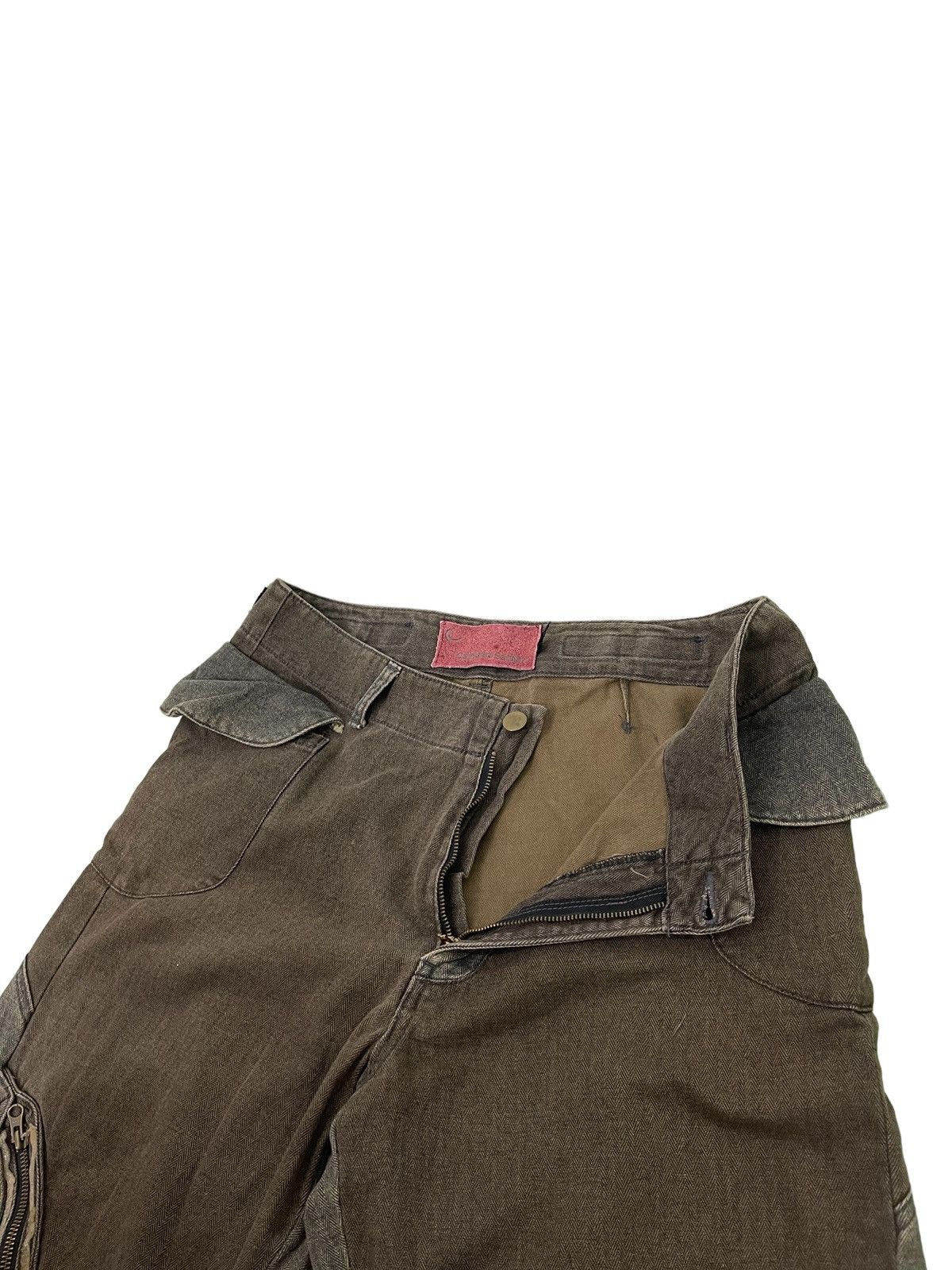 Japanese Brand Herringbones Two Tone Censored Sentient Denim Relaxed 39🟦 Size US 33 - 10 Thumbnail
