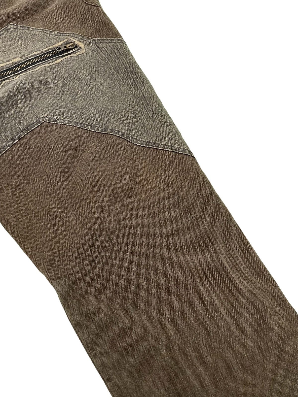 Japanese Brand Herringbones Two Tone Censored Sentient Denim Relaxed 39🟦 Size US 33 - 18 Thumbnail